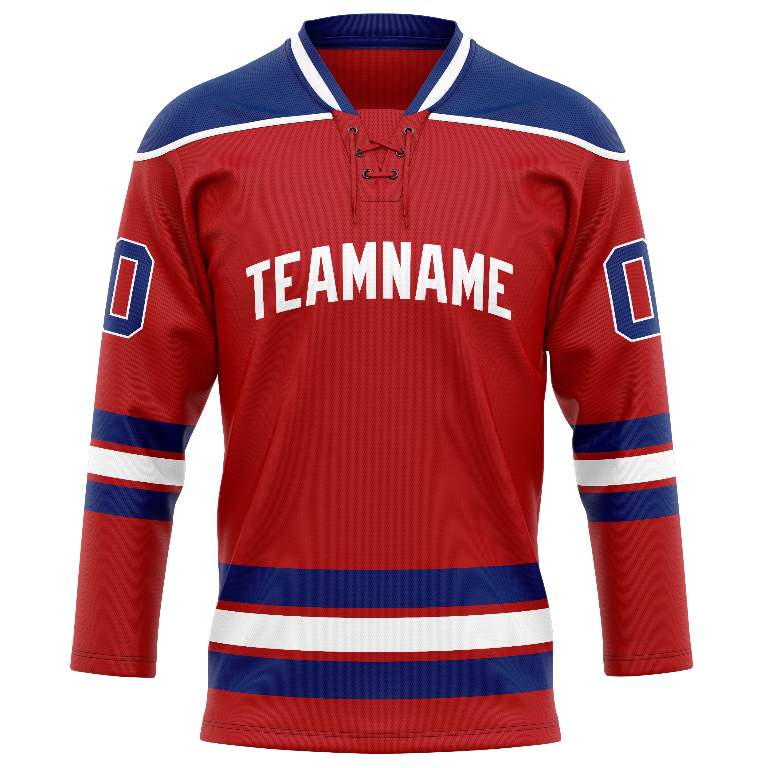 Maillot de hockey personnalisé rouge royal uni