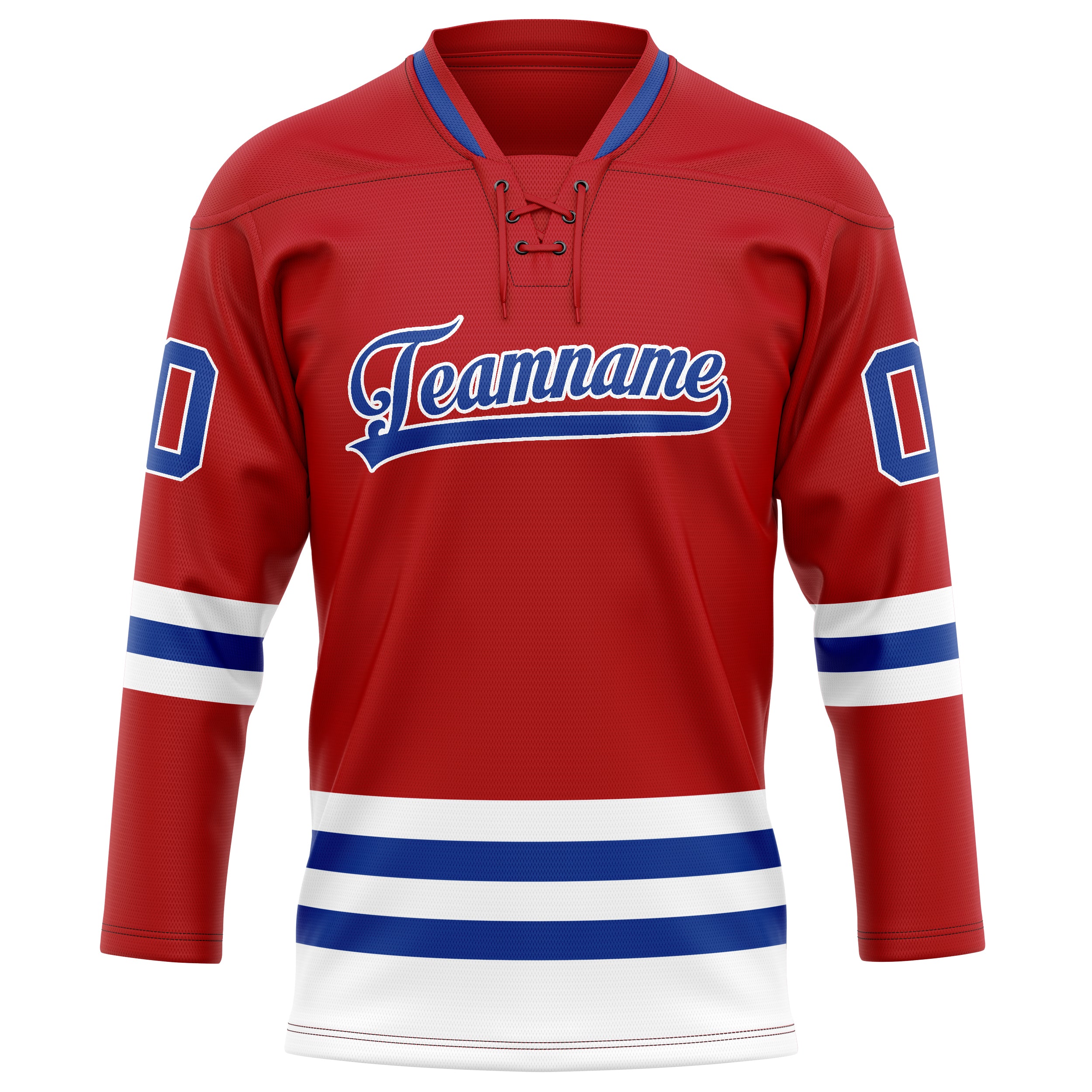 Maillot de hockey personnalisé rouge royal uni