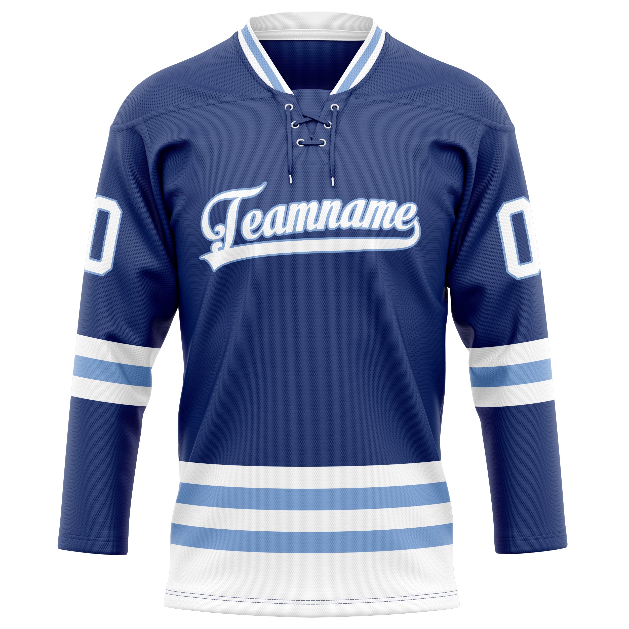 Maillot de hockey personnalisé blanc royal uni