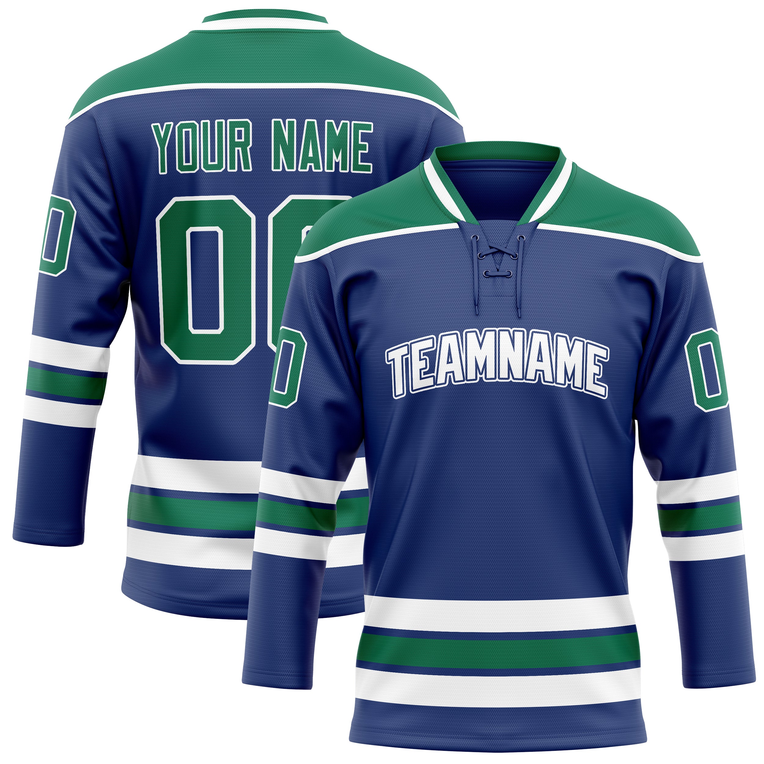 Maillot de hockey personnalisé Royal Kelly vert Kelly uni