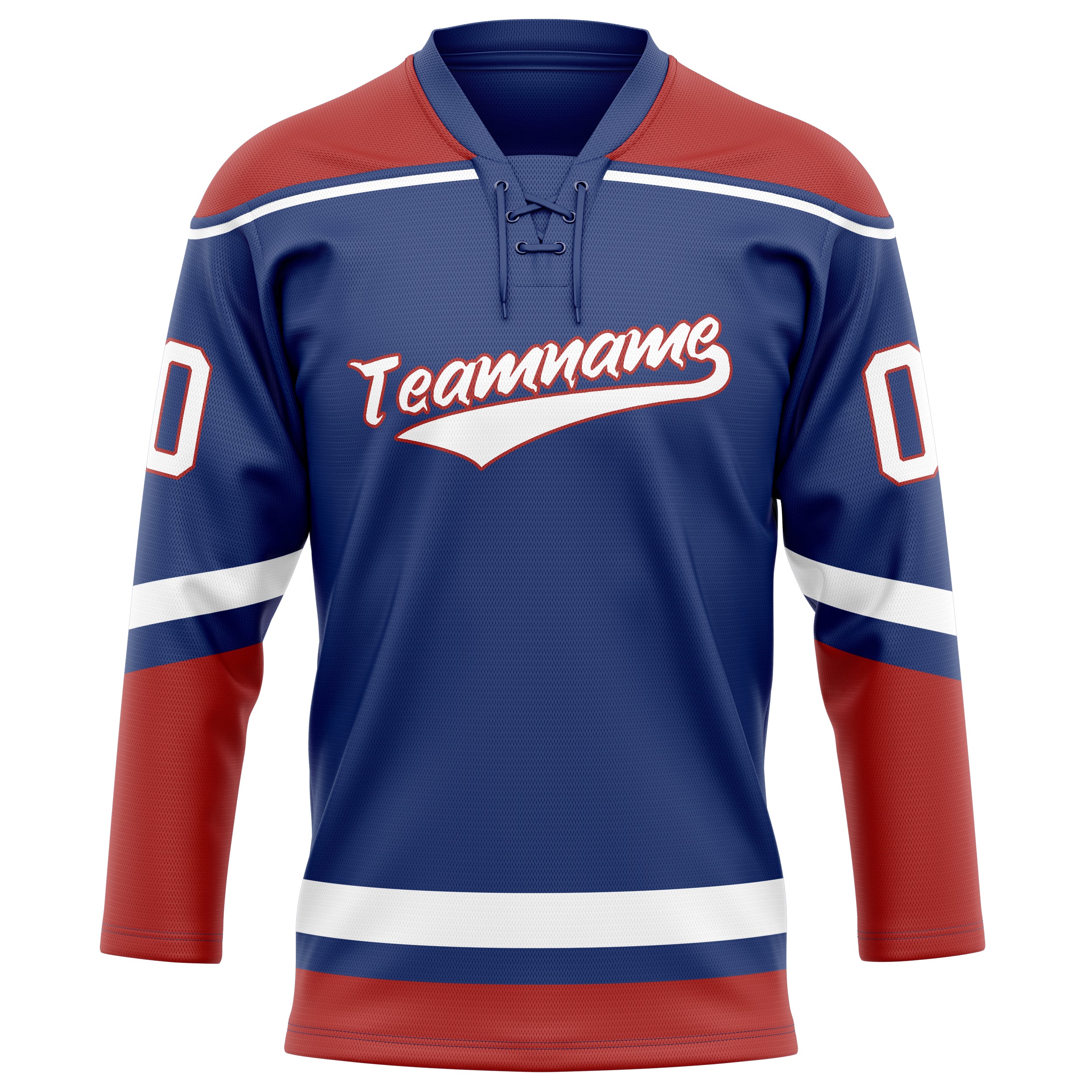 Maillot de hockey personnalisé rouge royal uni