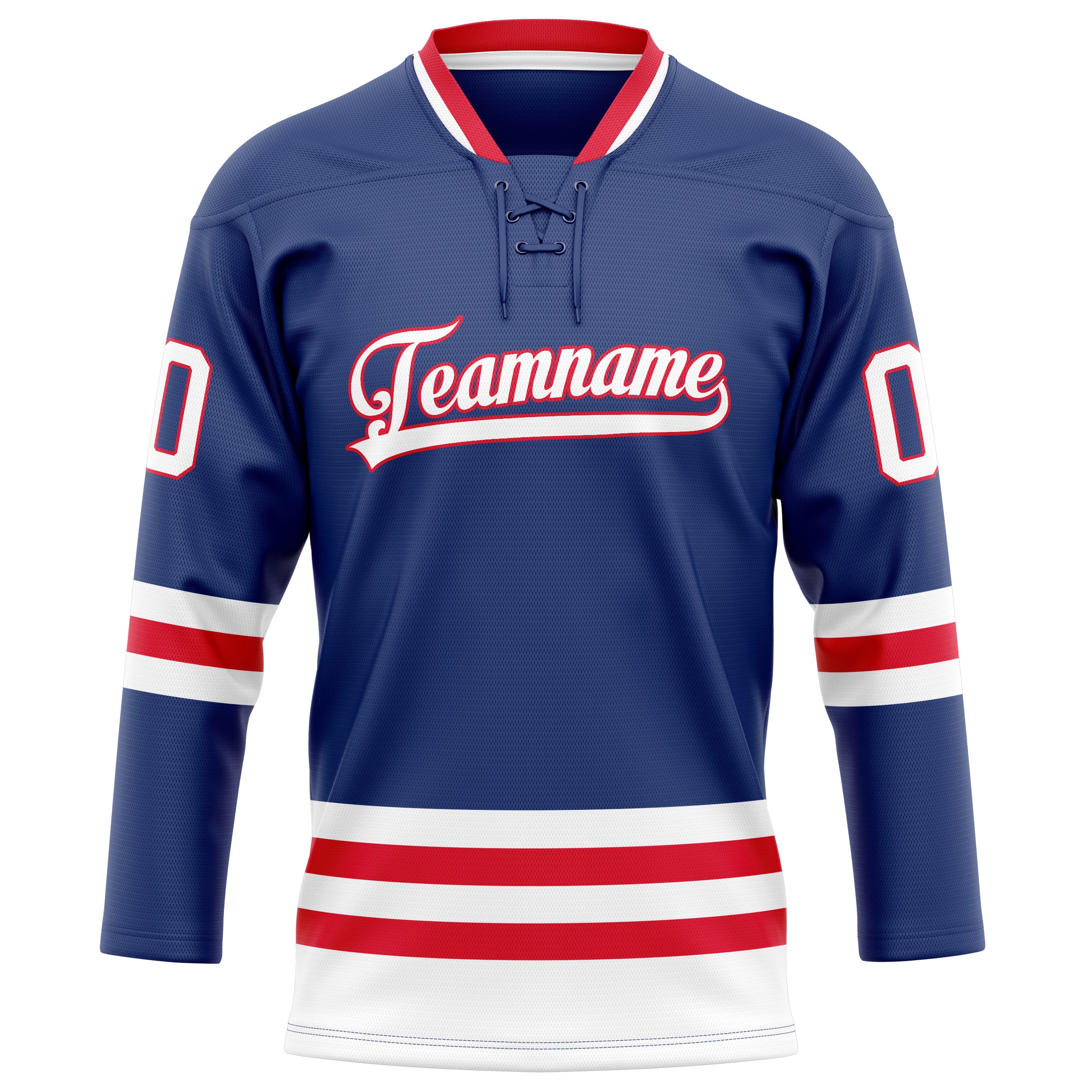 Maillot de hockey personnalisé rouge royal uni