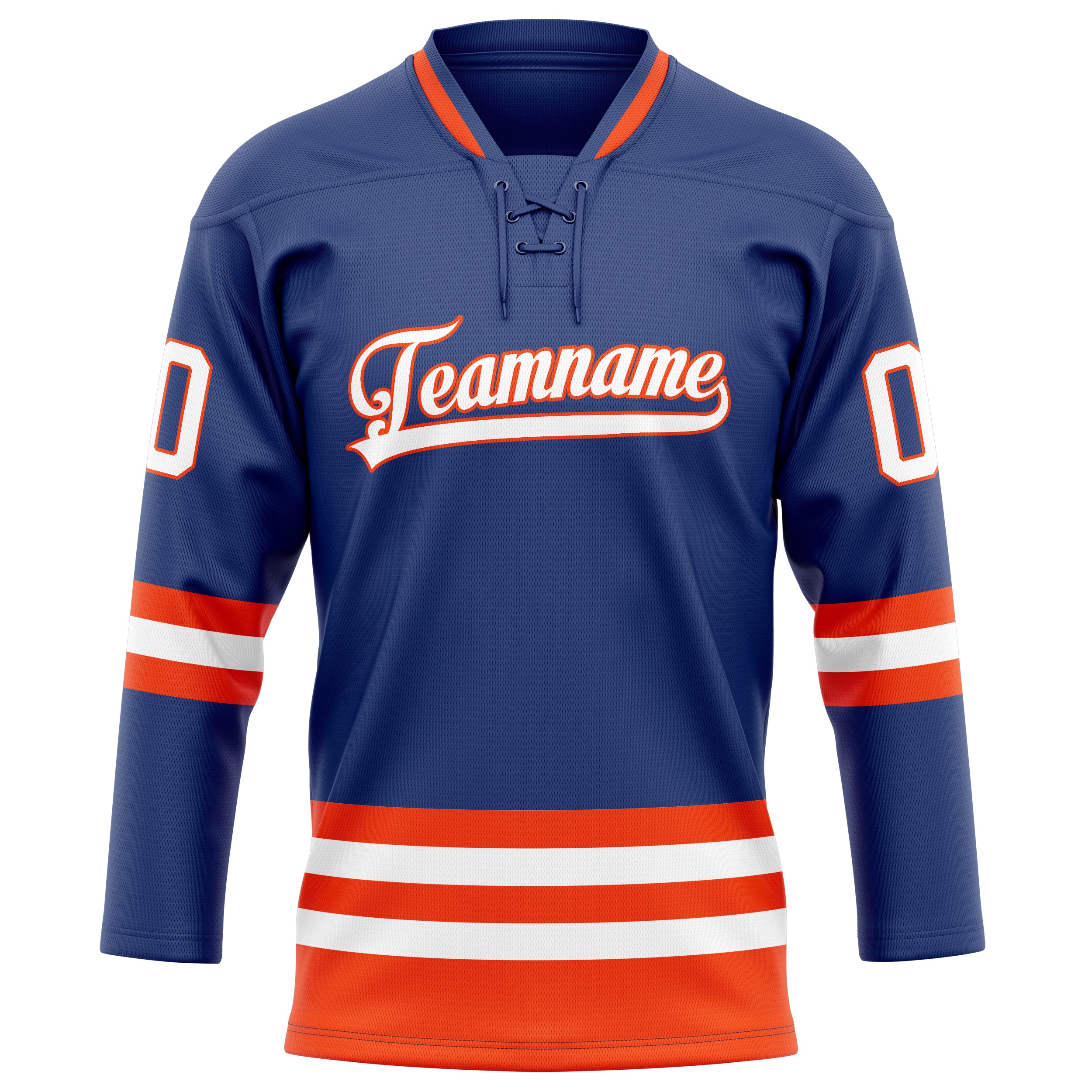 Maillot de hockey personnalisé orange royal uni