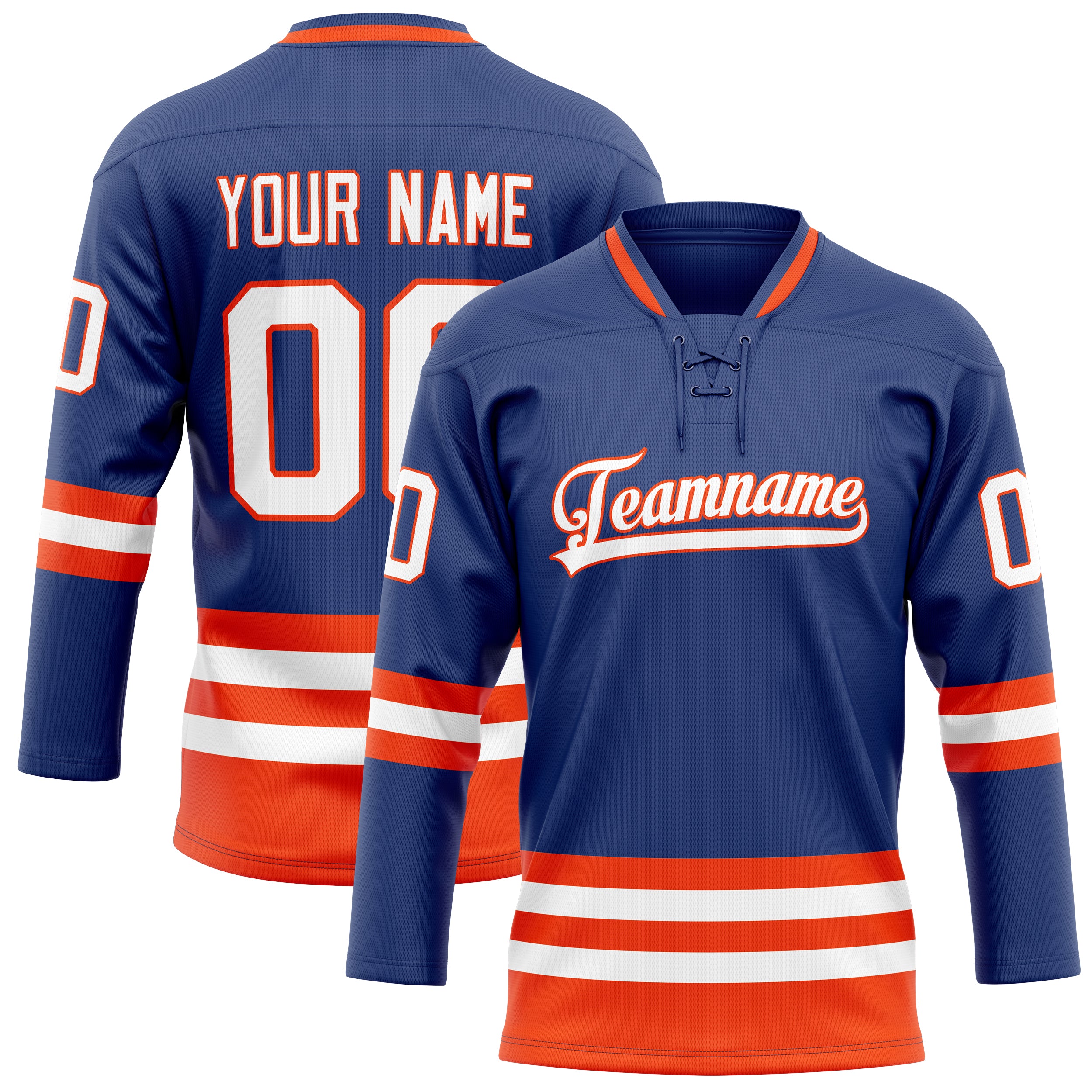 Maillot de hockey personnalisé orange royal uni