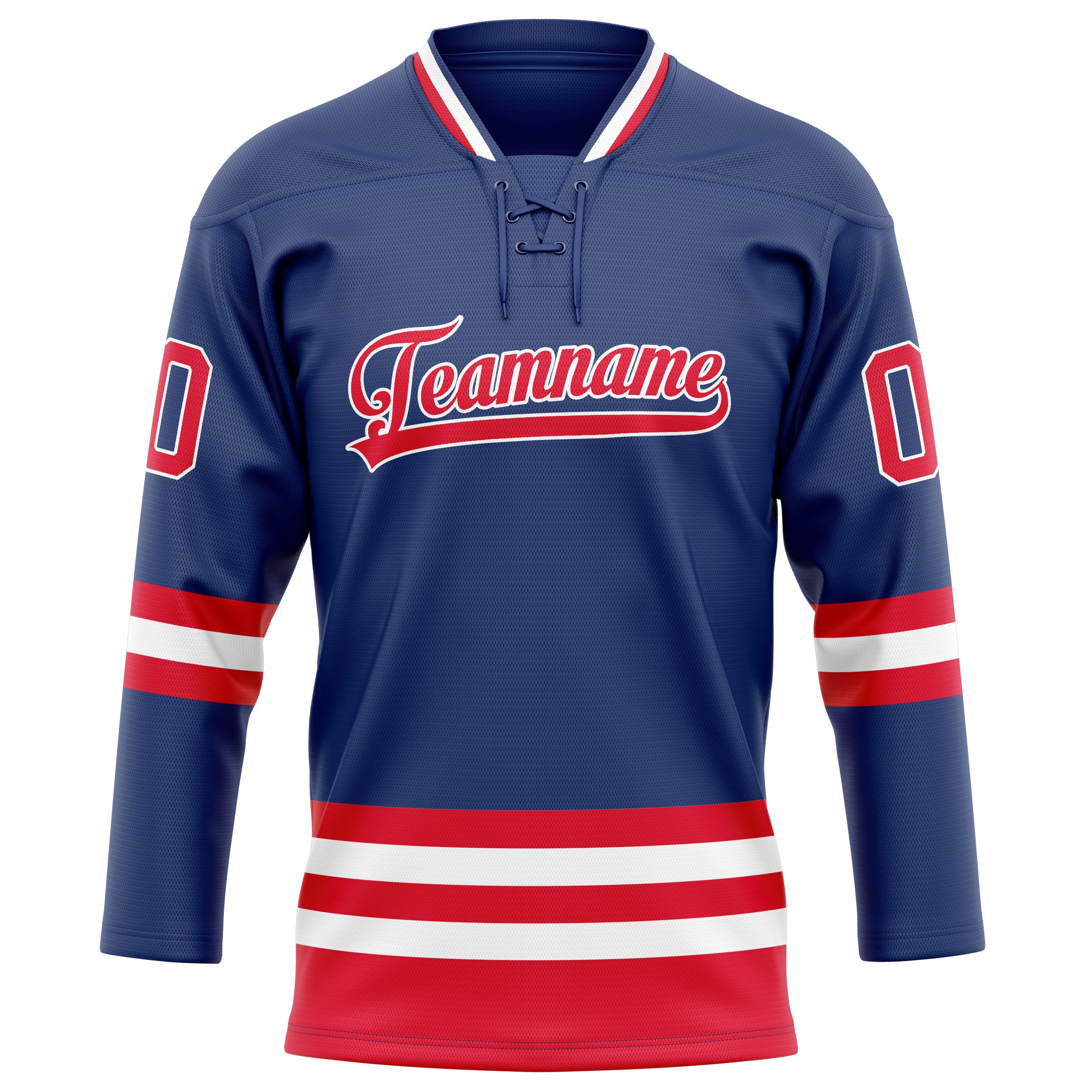 Maillot de hockey personnalisé rouge royal uni