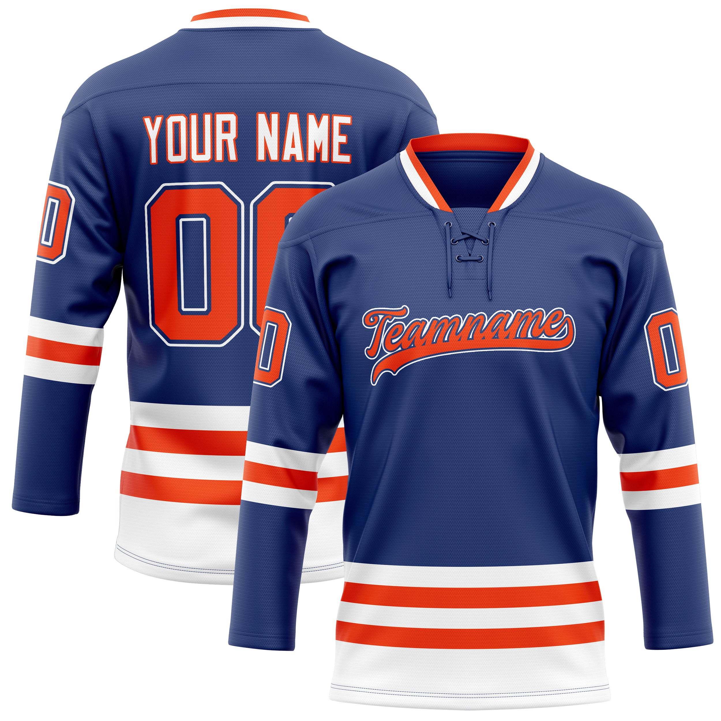 Maillot de hockey personnalisé rouge royal uni