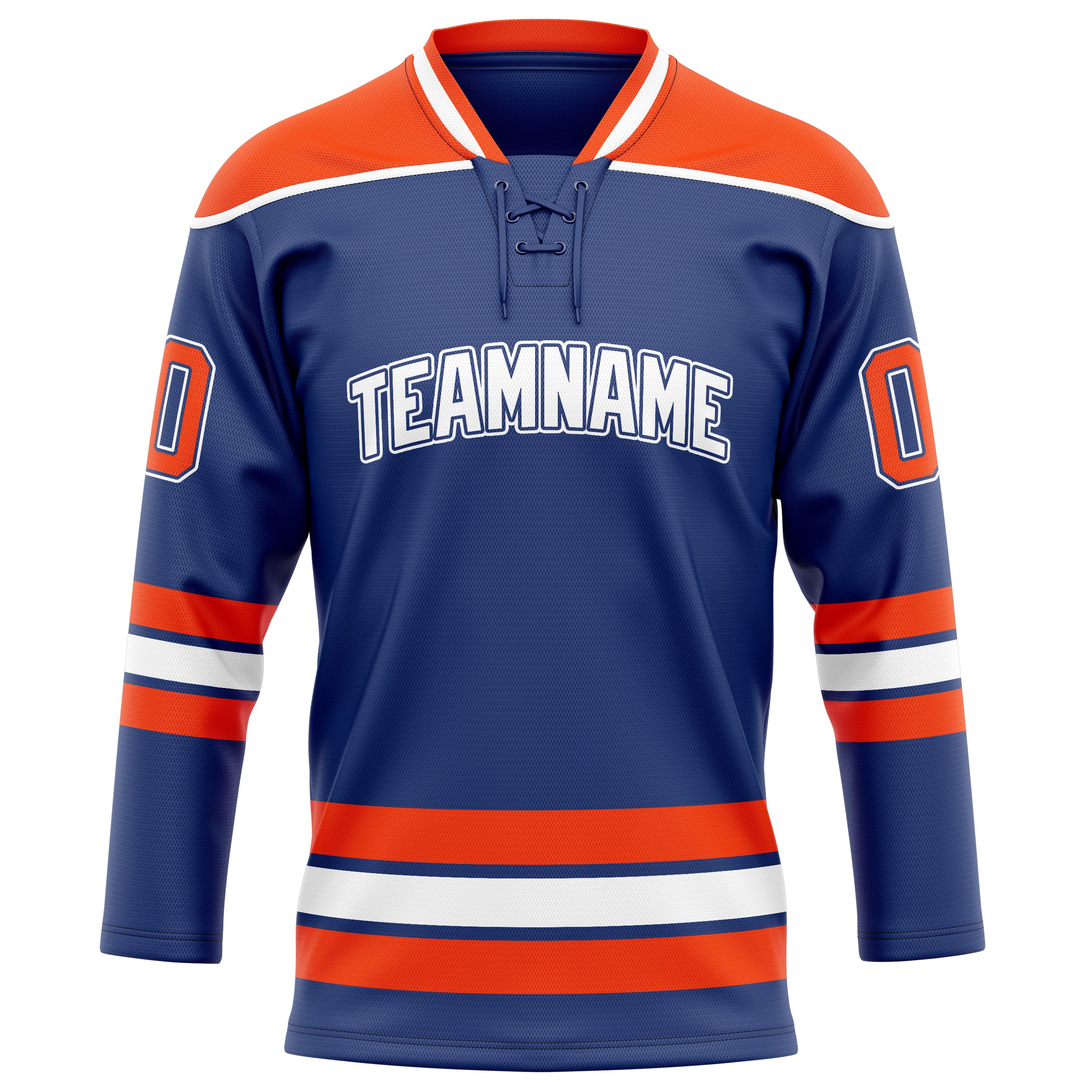 Maillot de hockey personnalisé orange royal uni