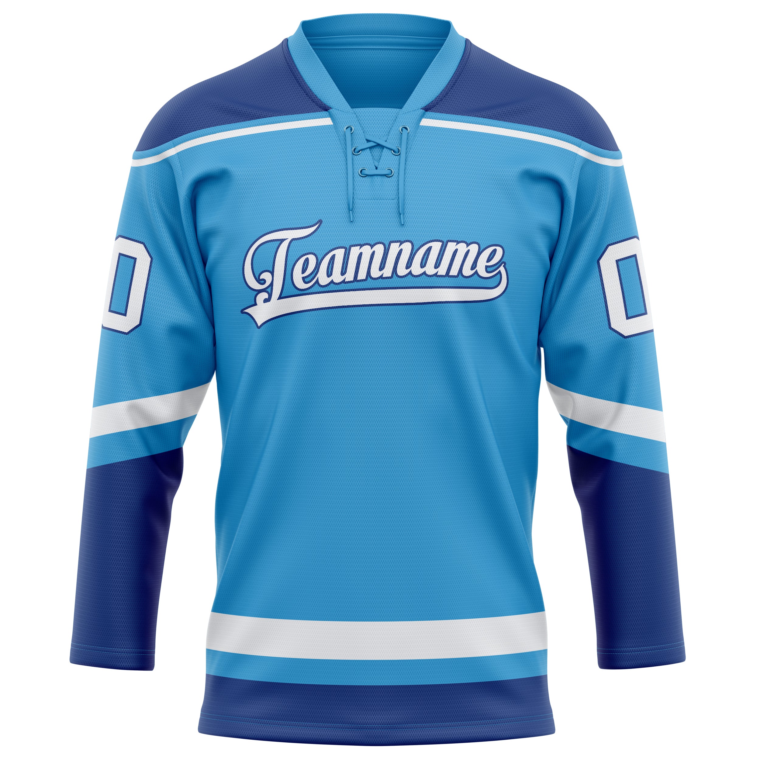 Maillot de hockey personnalisé bleu ciel royal uni