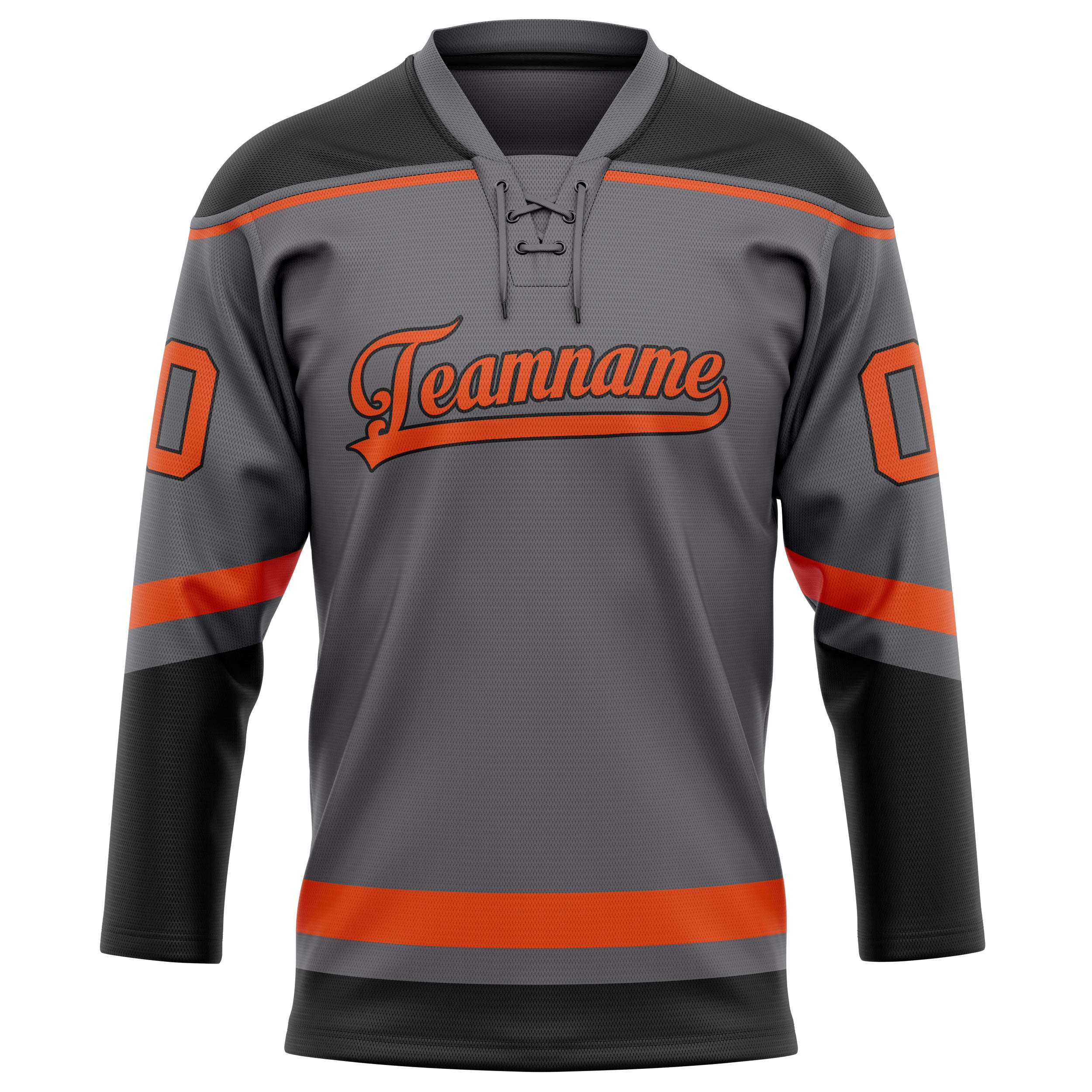 Maillot de hockey personnalisé gris acier et rouge uni
