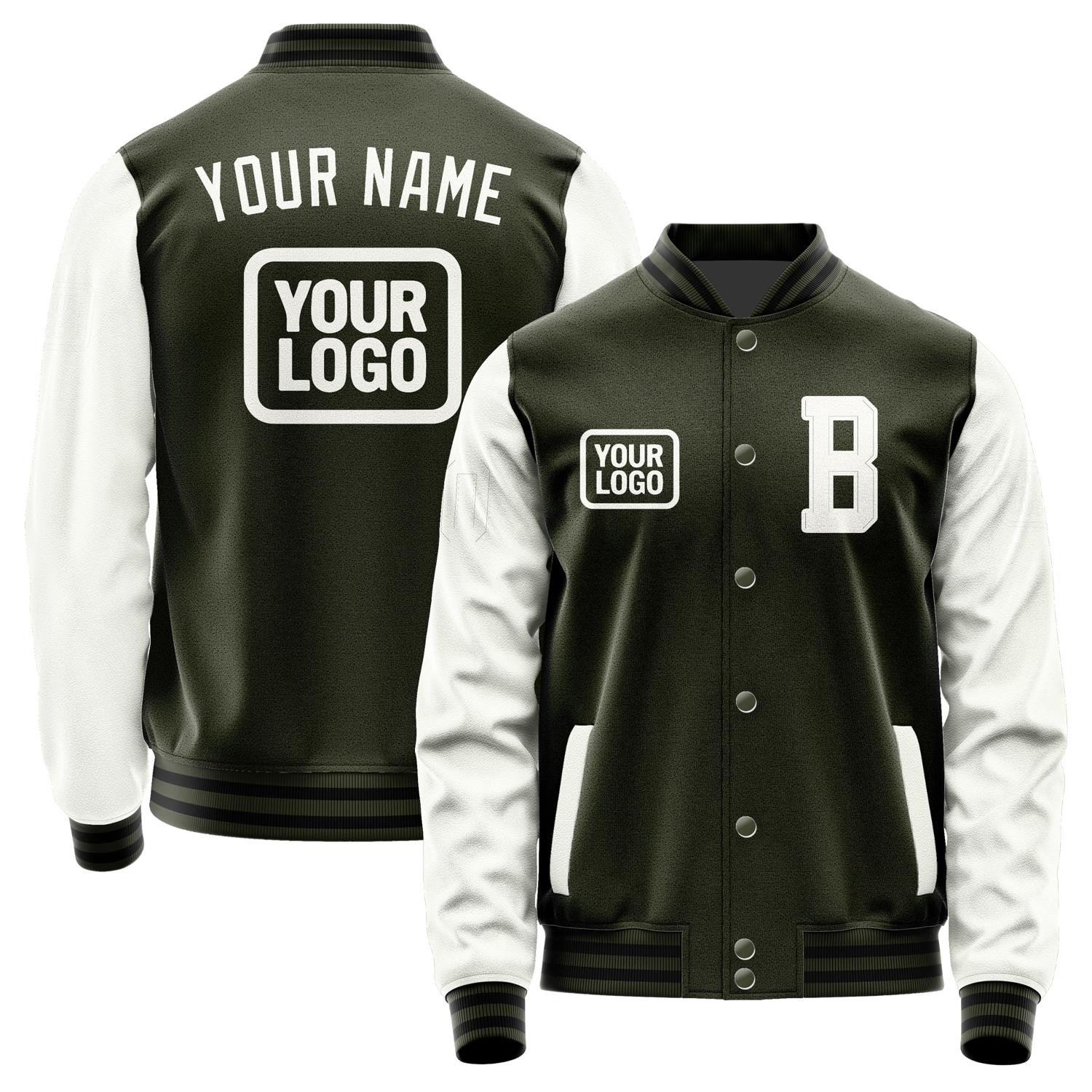 Custom Olive White Jacket JA020218021718181818