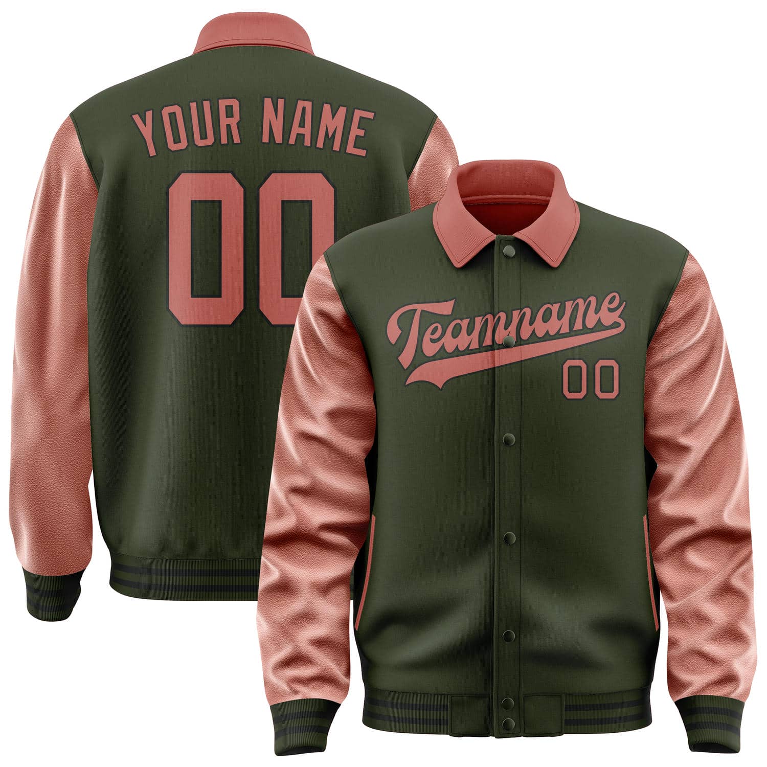 Veste personnalisée Olive Copper Rose
