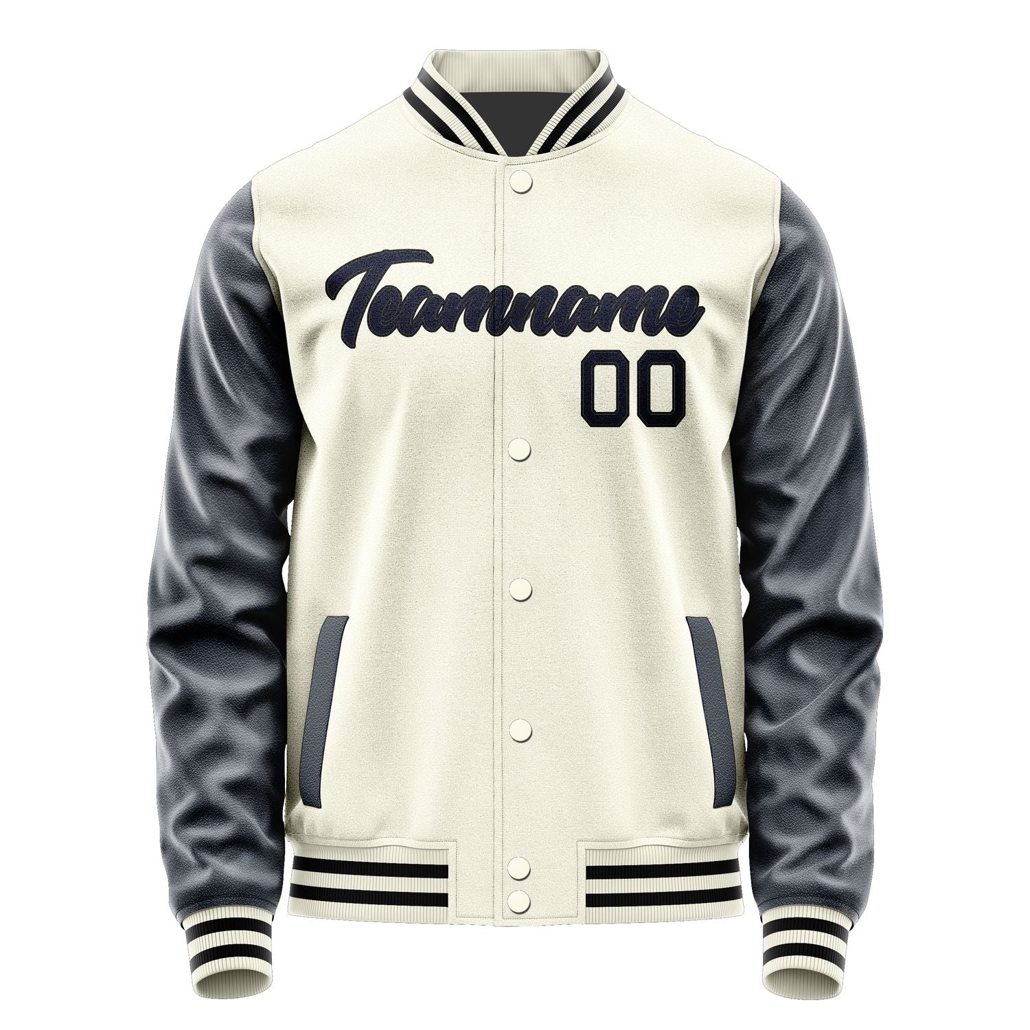 Custom Cream Navy Jacket JA0303110317B21711