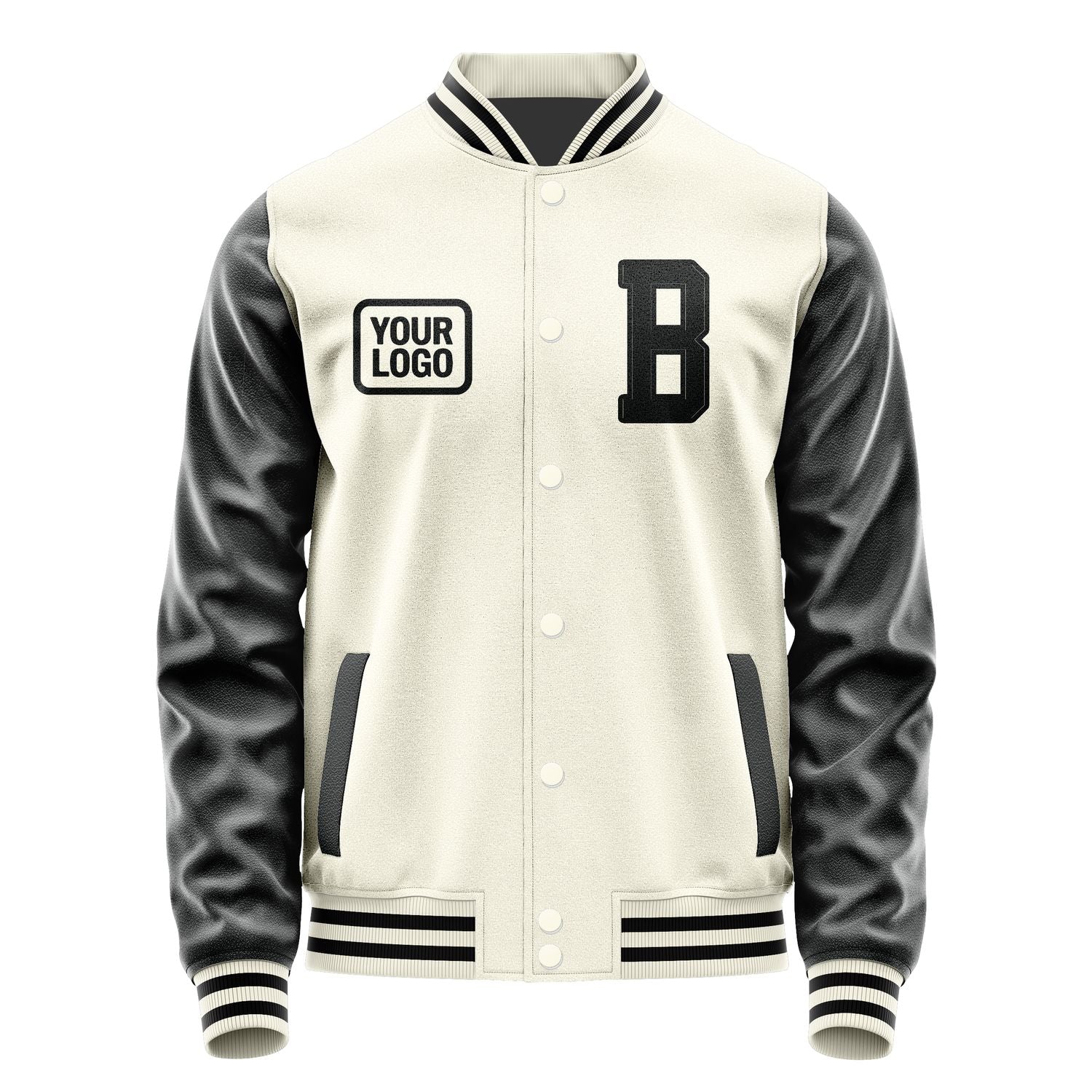 Custom Cream Black Jacket JA030317031717171717