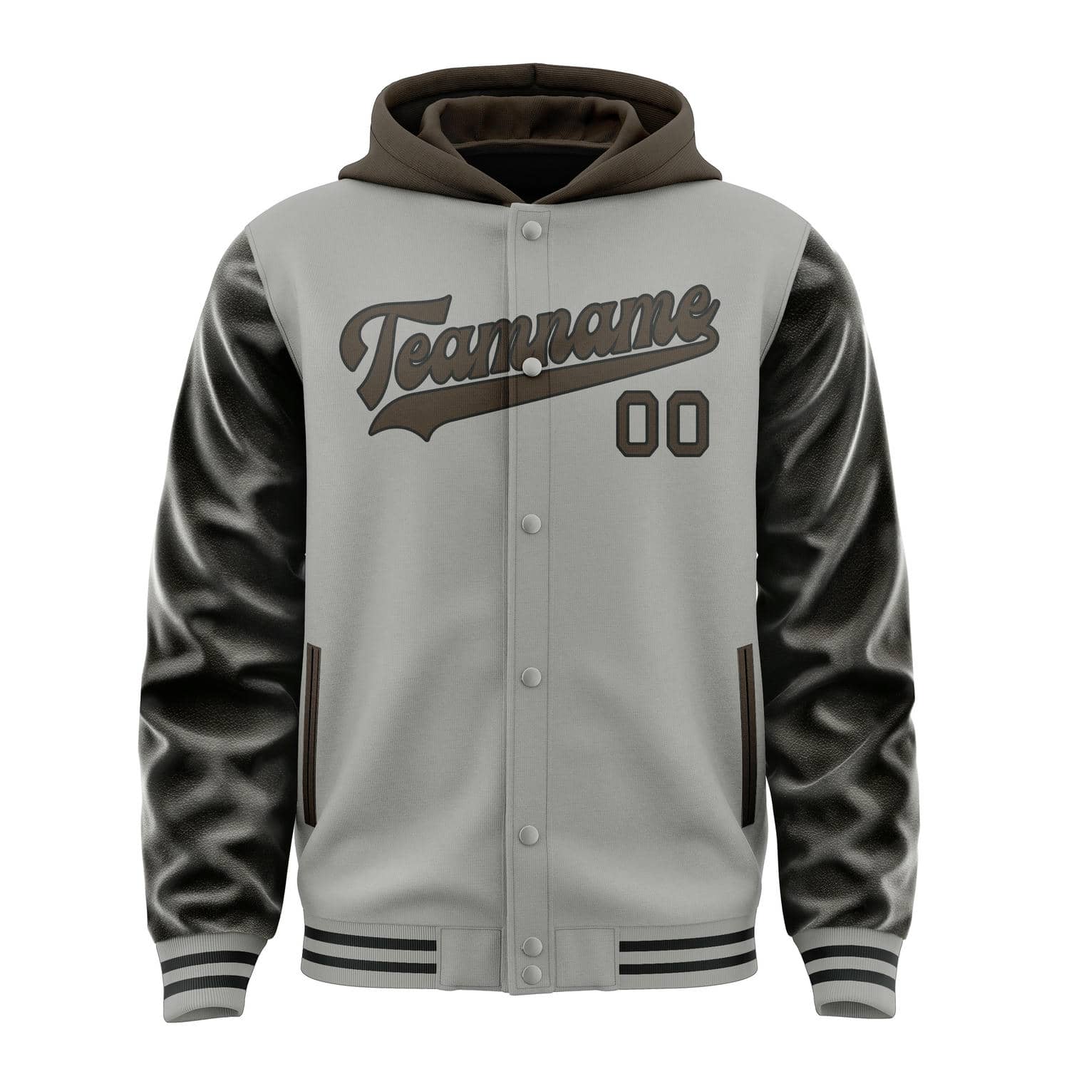 Veste grise et marron personnalisée