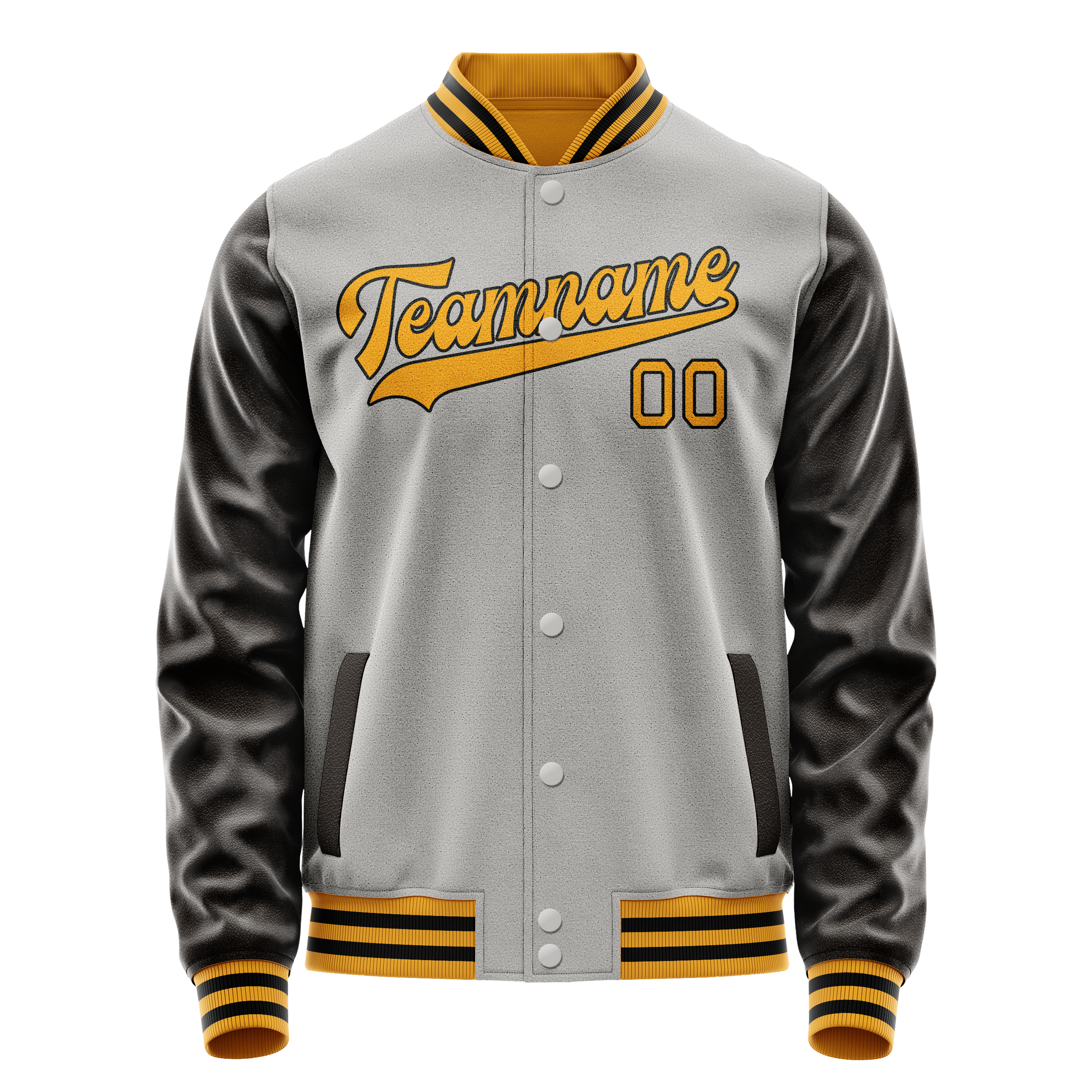 Veste universitaire personnalisée gris-brun uni