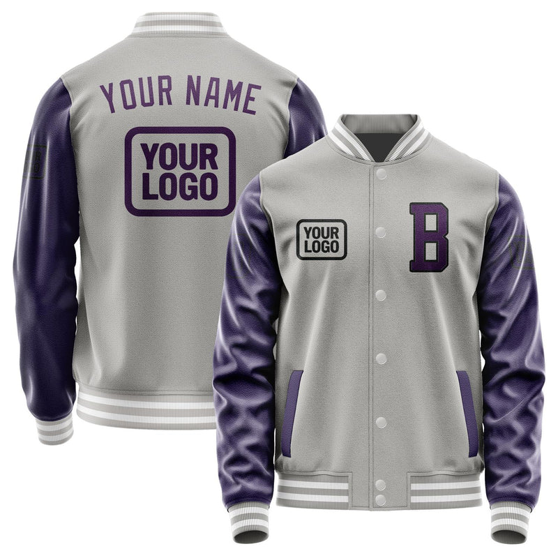 Custom Gray Purple Jacket JA040407041817070717
