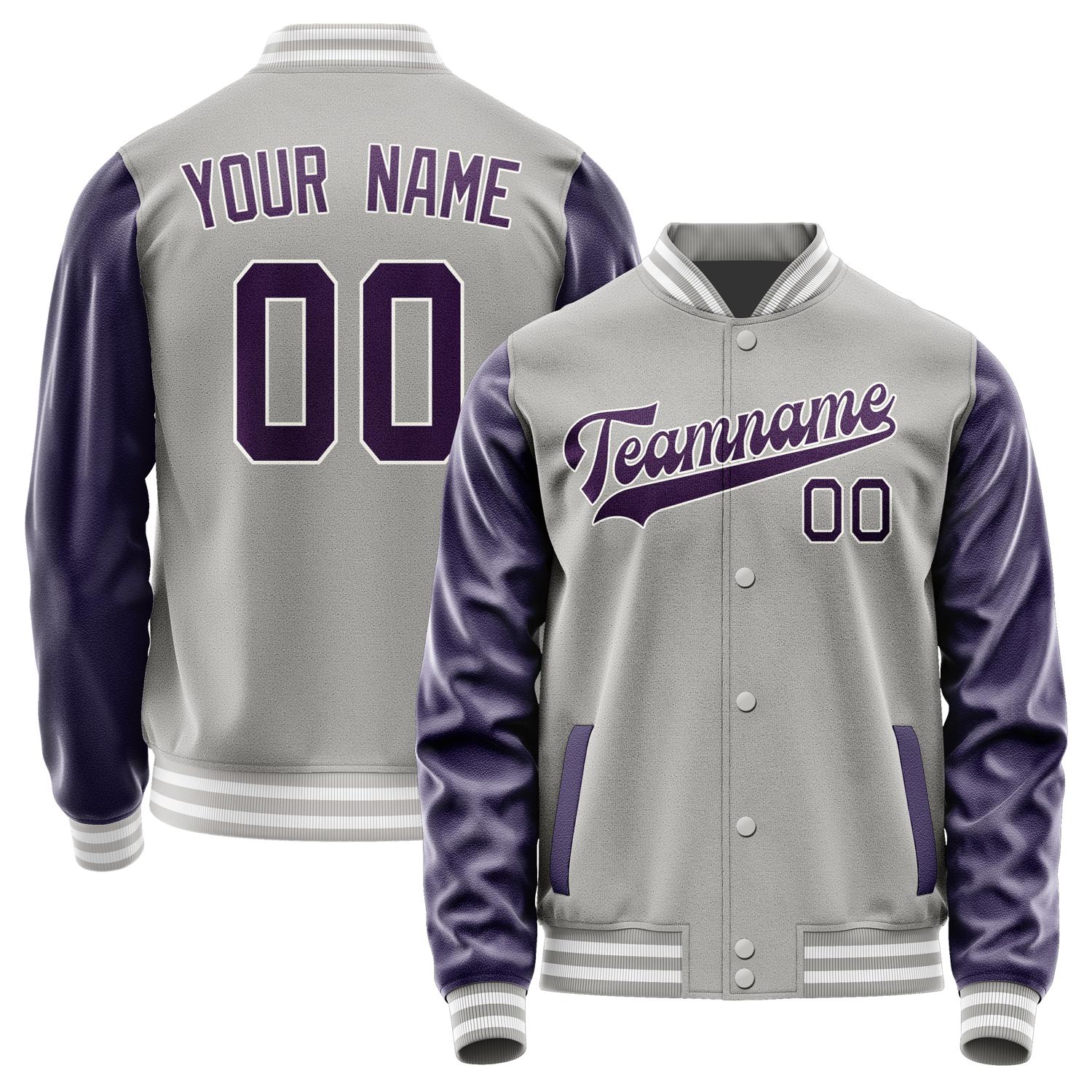 Custom Gray Purple Jacket JA0404070418B31807
