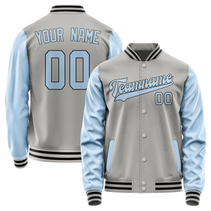 Custom Gray Light Blue Jacket JA0404080417B31708