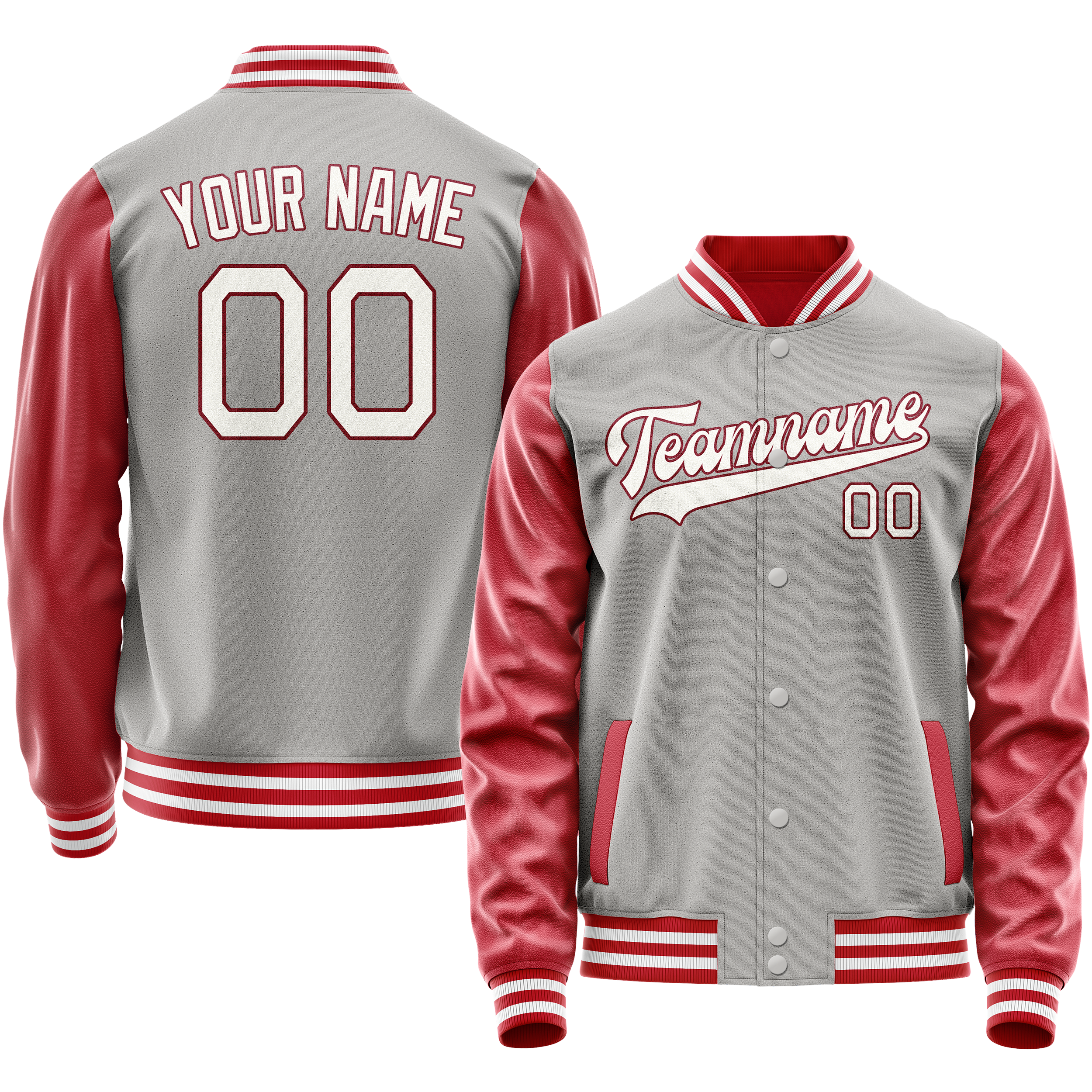 Veste universitaire personnalisée grise et orange du Texas