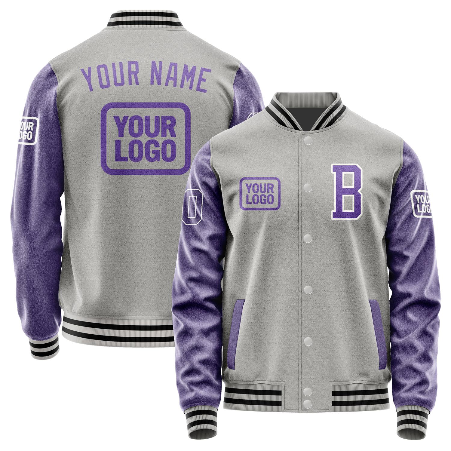 Custom Gray Light Purple Jacket JA040423041718232318