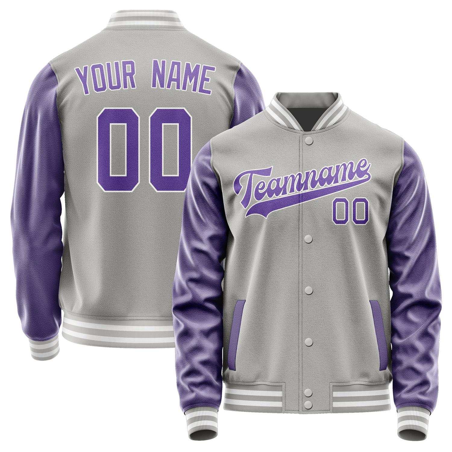 Custom Gray Light Purple Jacket JA0404230418B31823
