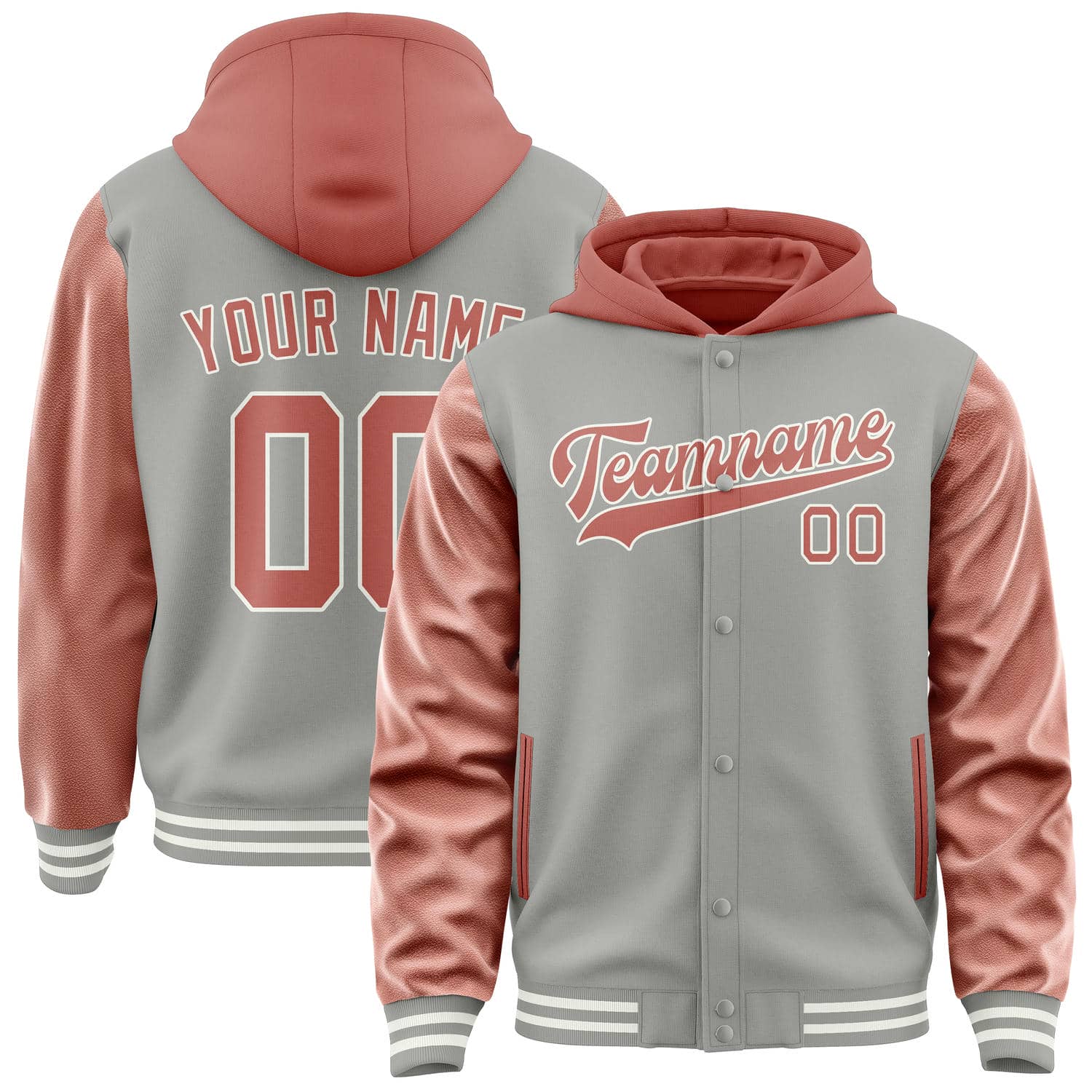 Veste personnalisée Gris Cuivre Rose