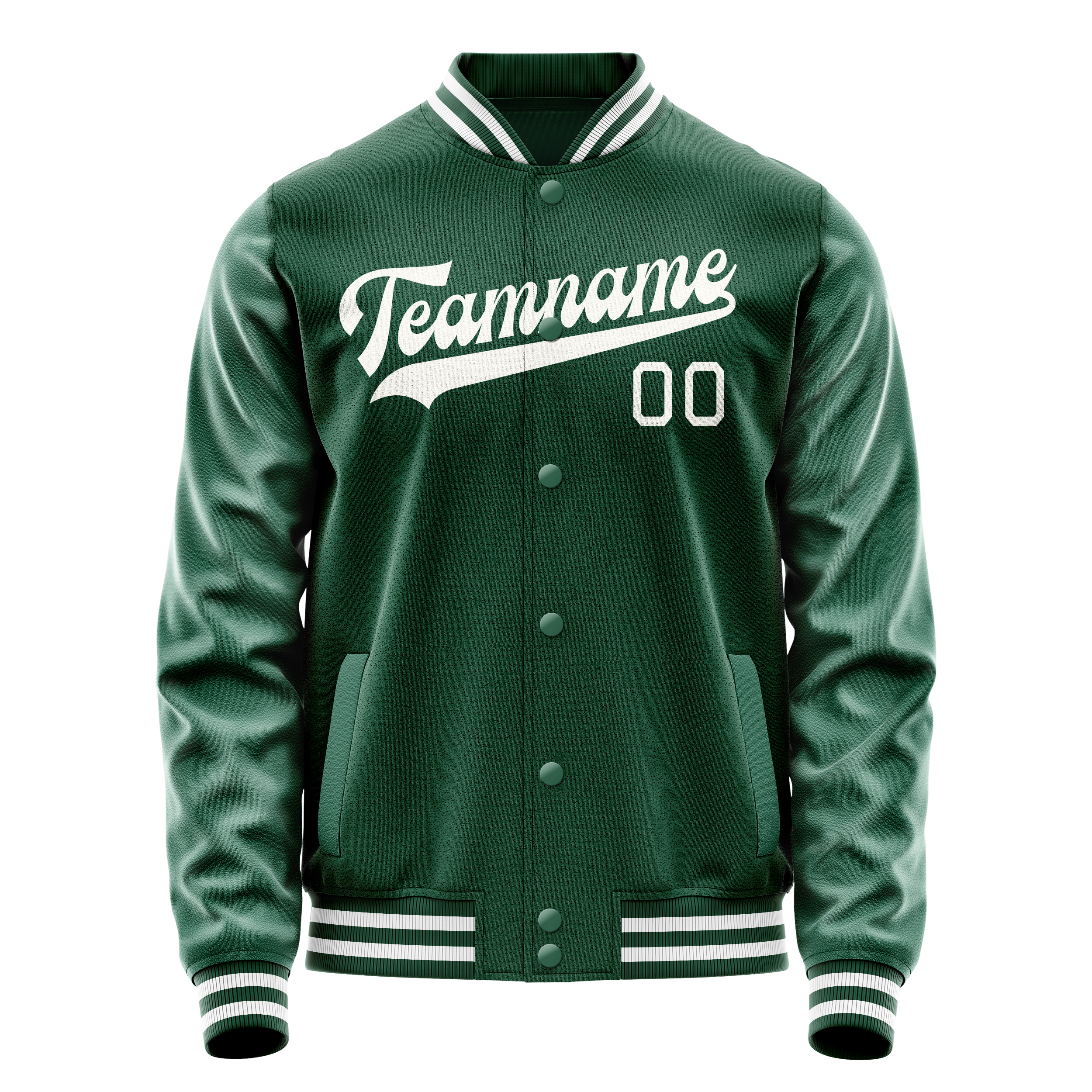 Veste universitaire personnalisée vert-gris uni