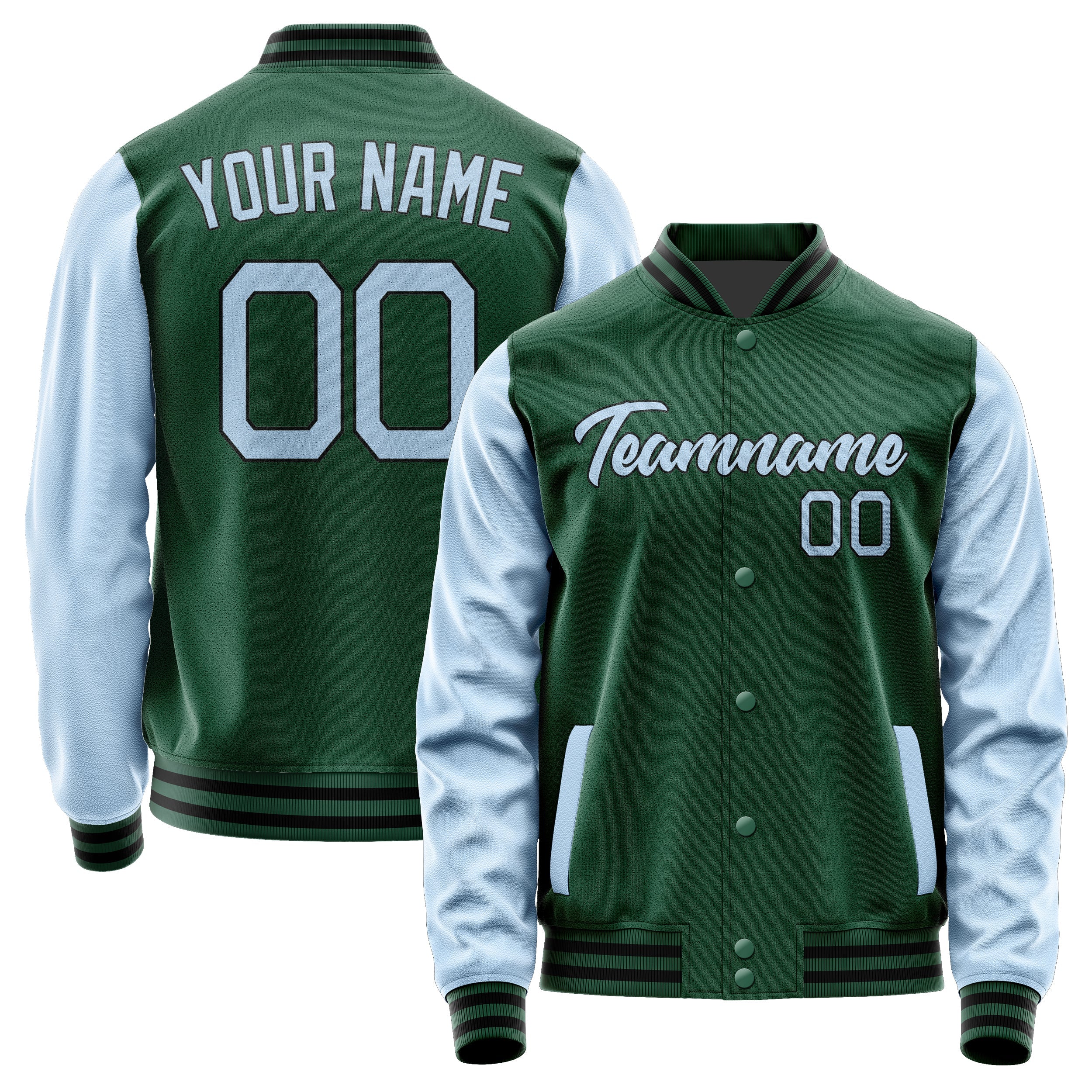 Custom Green Light Blue Jacket JA0505080517B21708