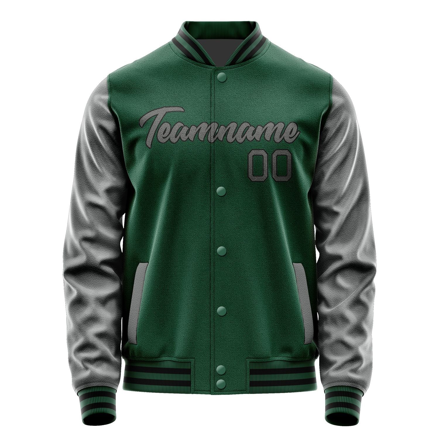 Custom Green Dark Grey Jacket JA0505200517B21720