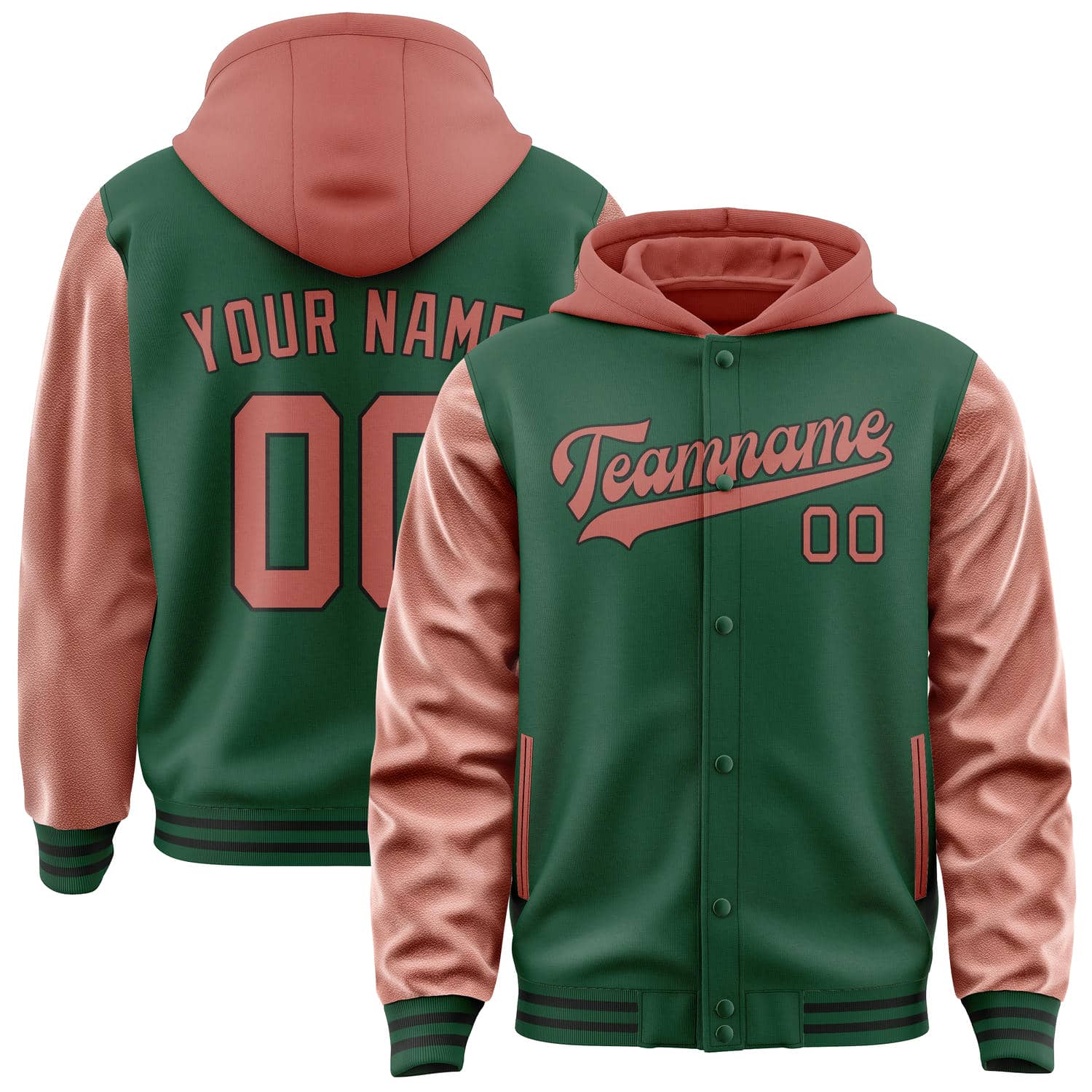 Veste personnalisée Green Copper Rose