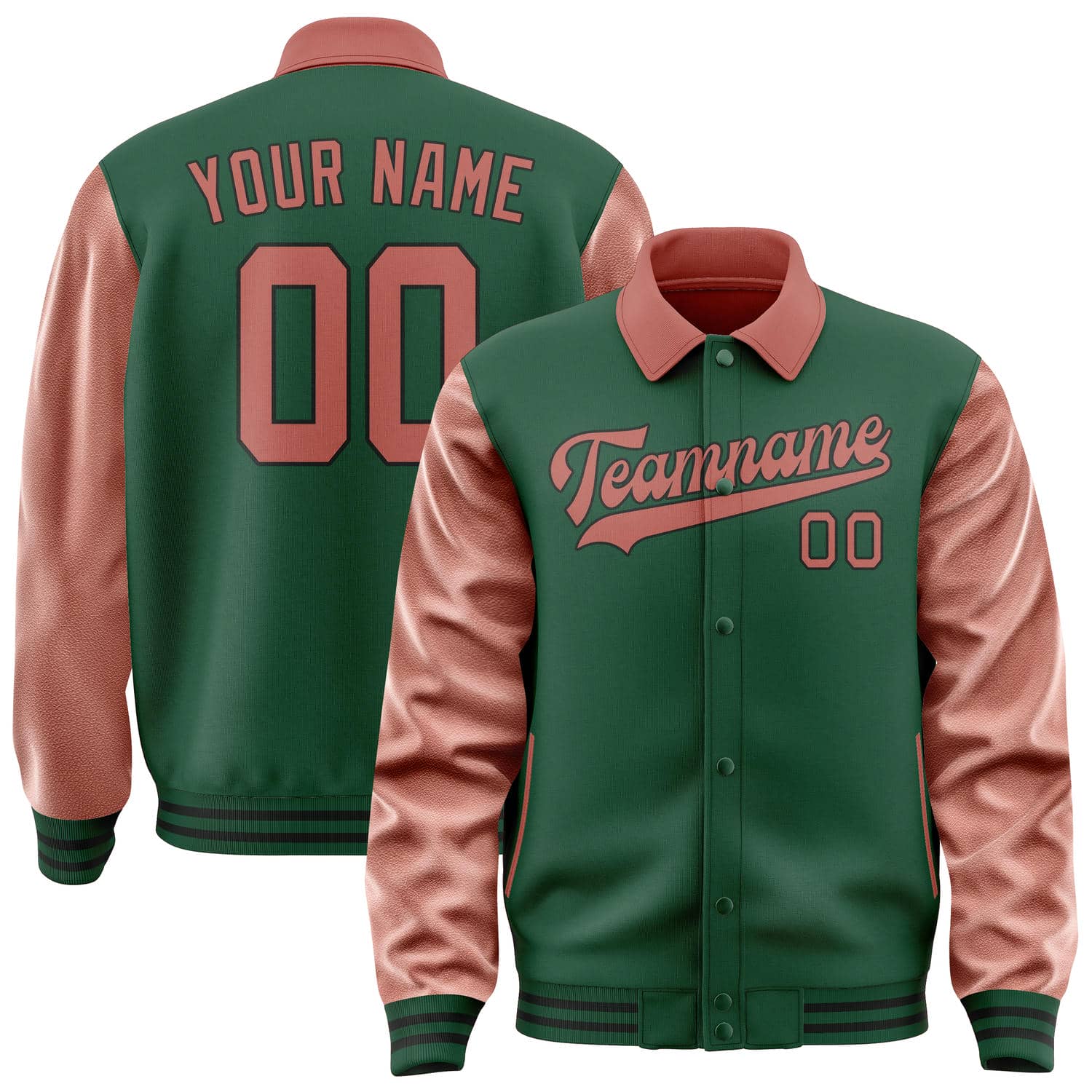 Veste personnalisée Green Copper Rose