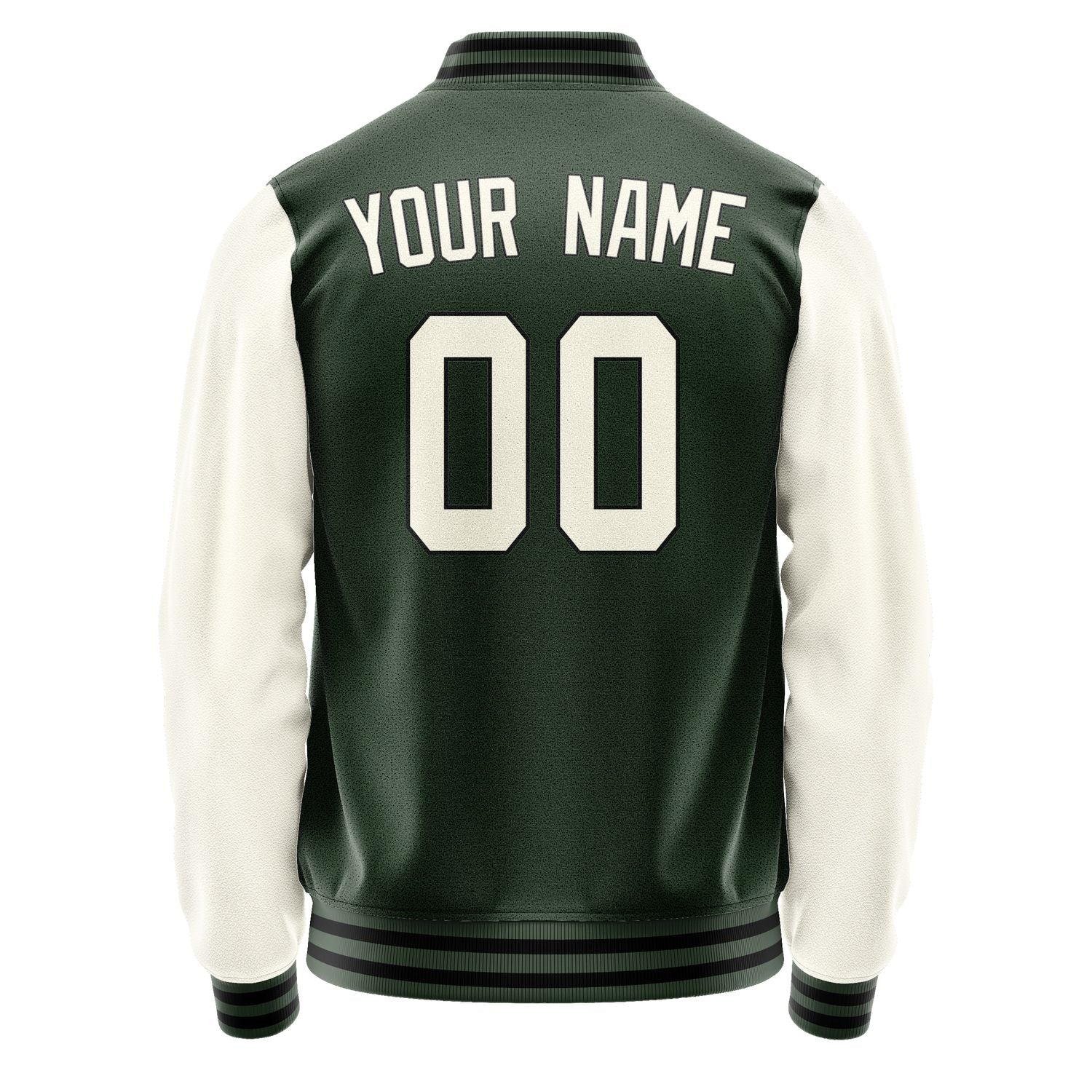 Custom Dark Green Cream Jacket JA0606030617B31703