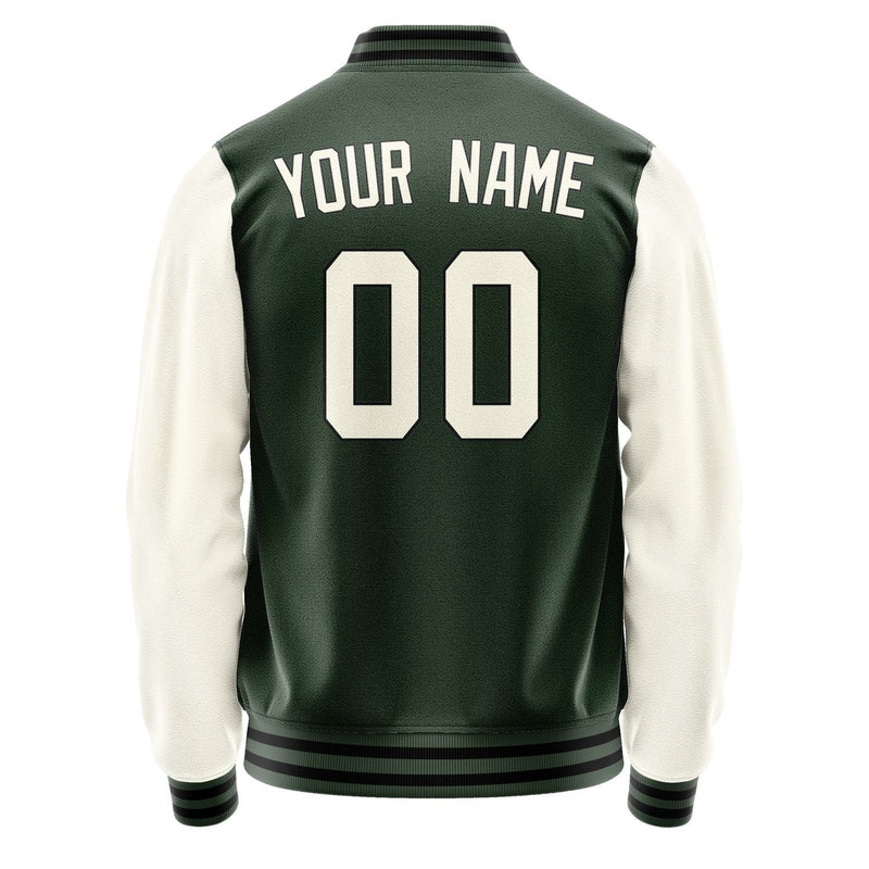 Custom Dark Green Cream Jacket JA0606030617B31703