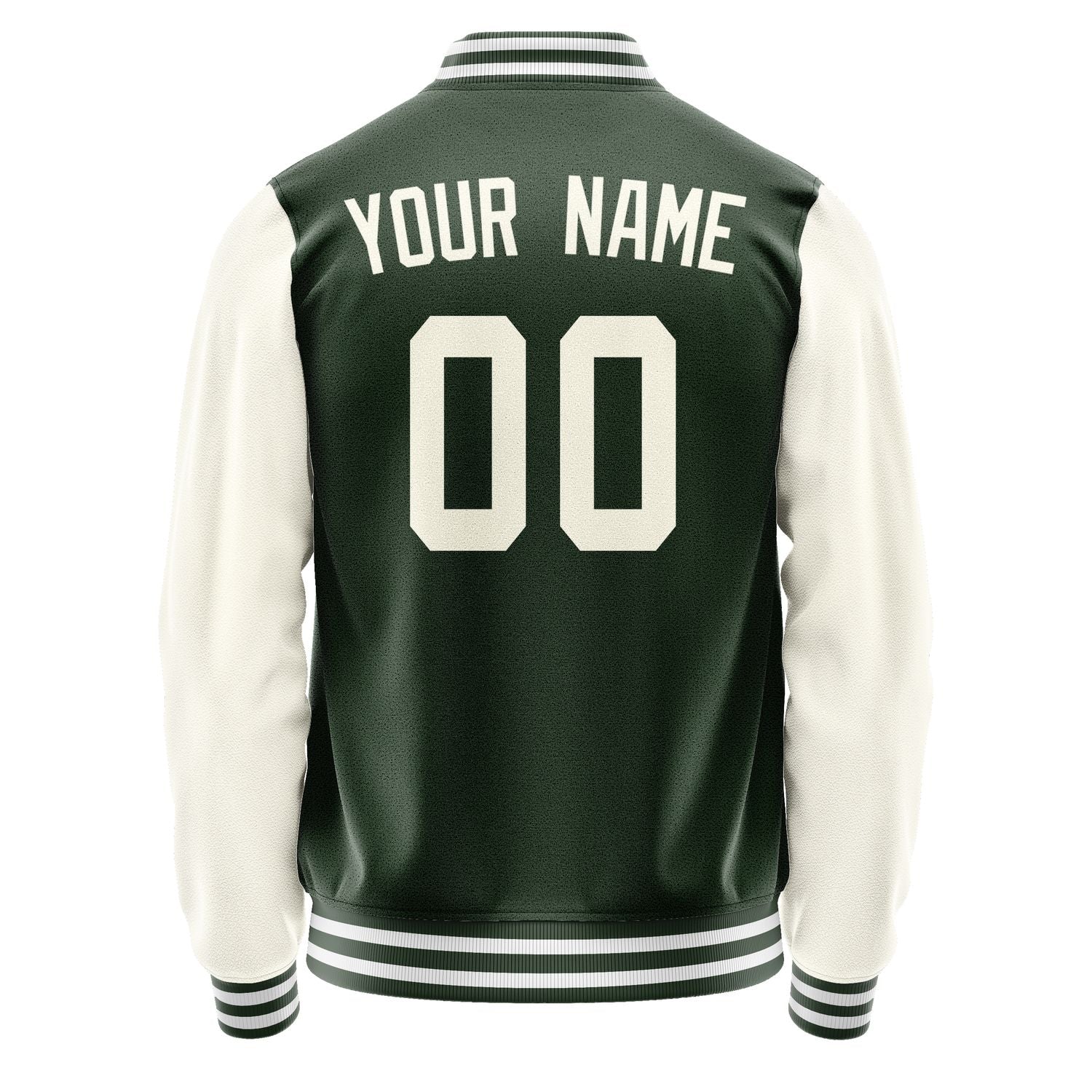 Custom Dark Green Cream Jacket JA0606030618B31803