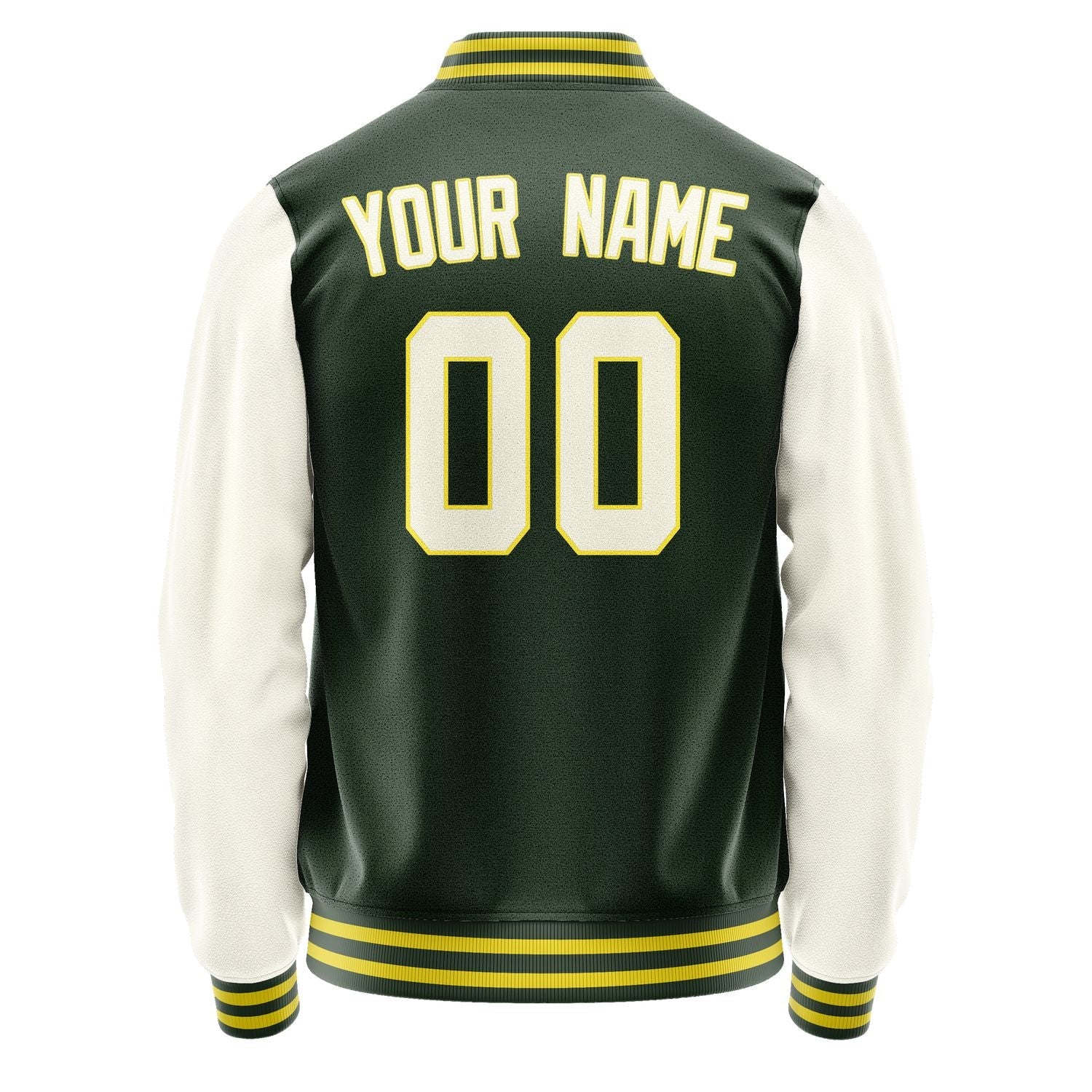 Custom Dark Green Cream Jacket JA0606030626B32603