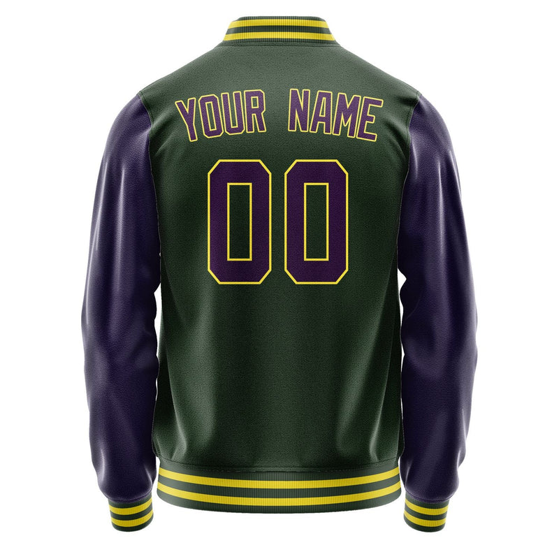 Custom Dark Green Purple Jacket JA0606070626B32607