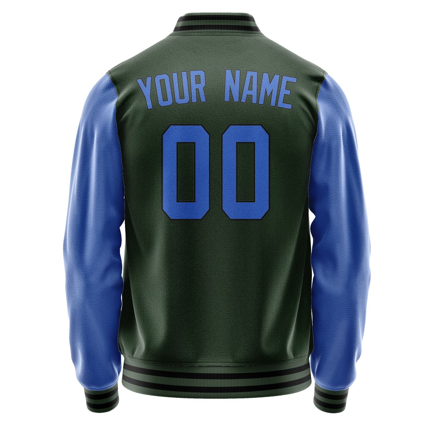 Custom Dark Green Sky Blue Jacket JA0606090617B31709