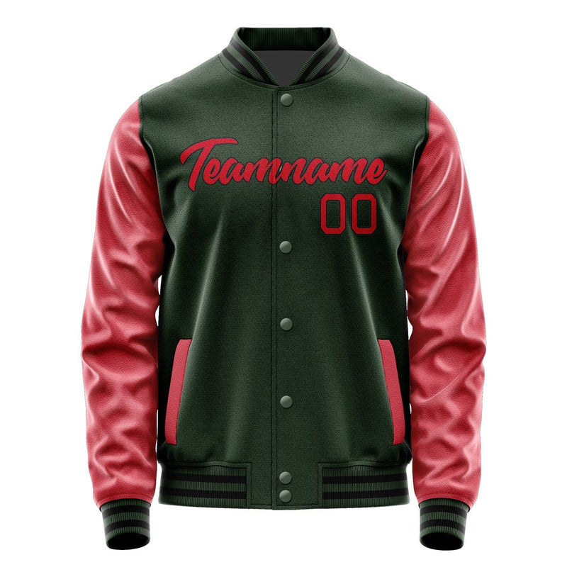 Custom Dark Green Red Jacket JA0606140617B21714