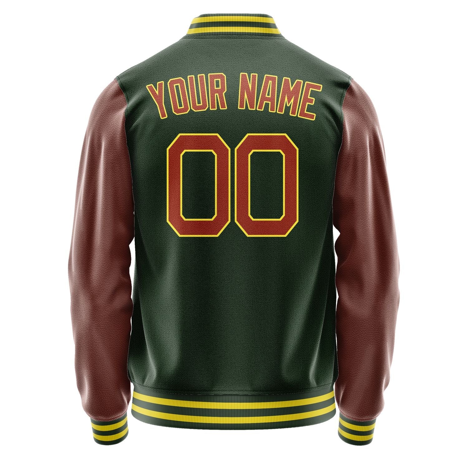 Custom Dark Green Coral Red Jacket JA0606160626B22616