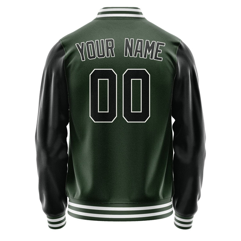 Custom Dark Green Black Jacket JA0606170618B31817