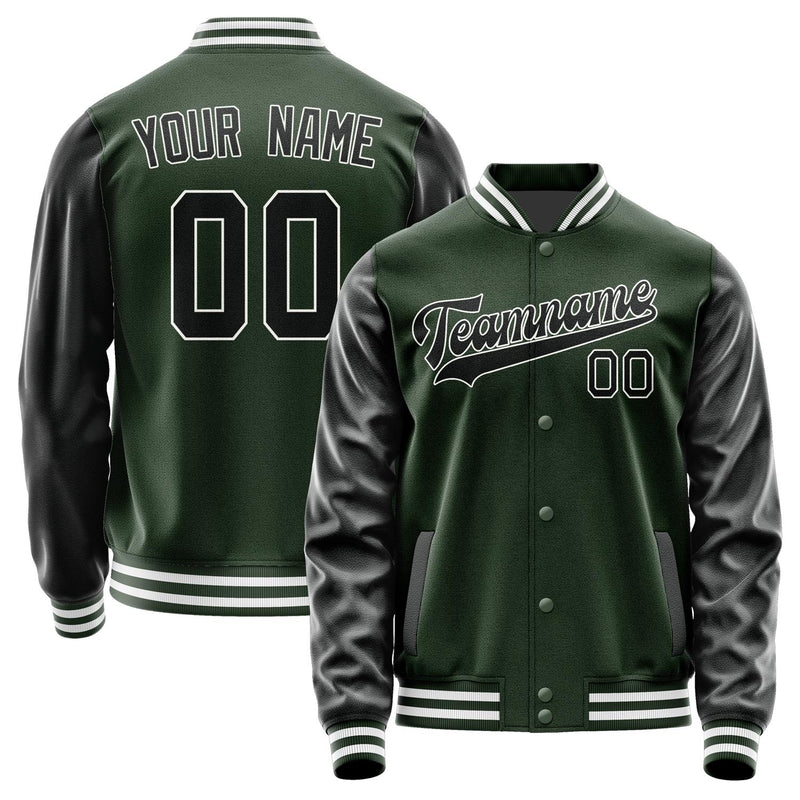Custom Dark Green Black Jacket JA0606170618B31817
