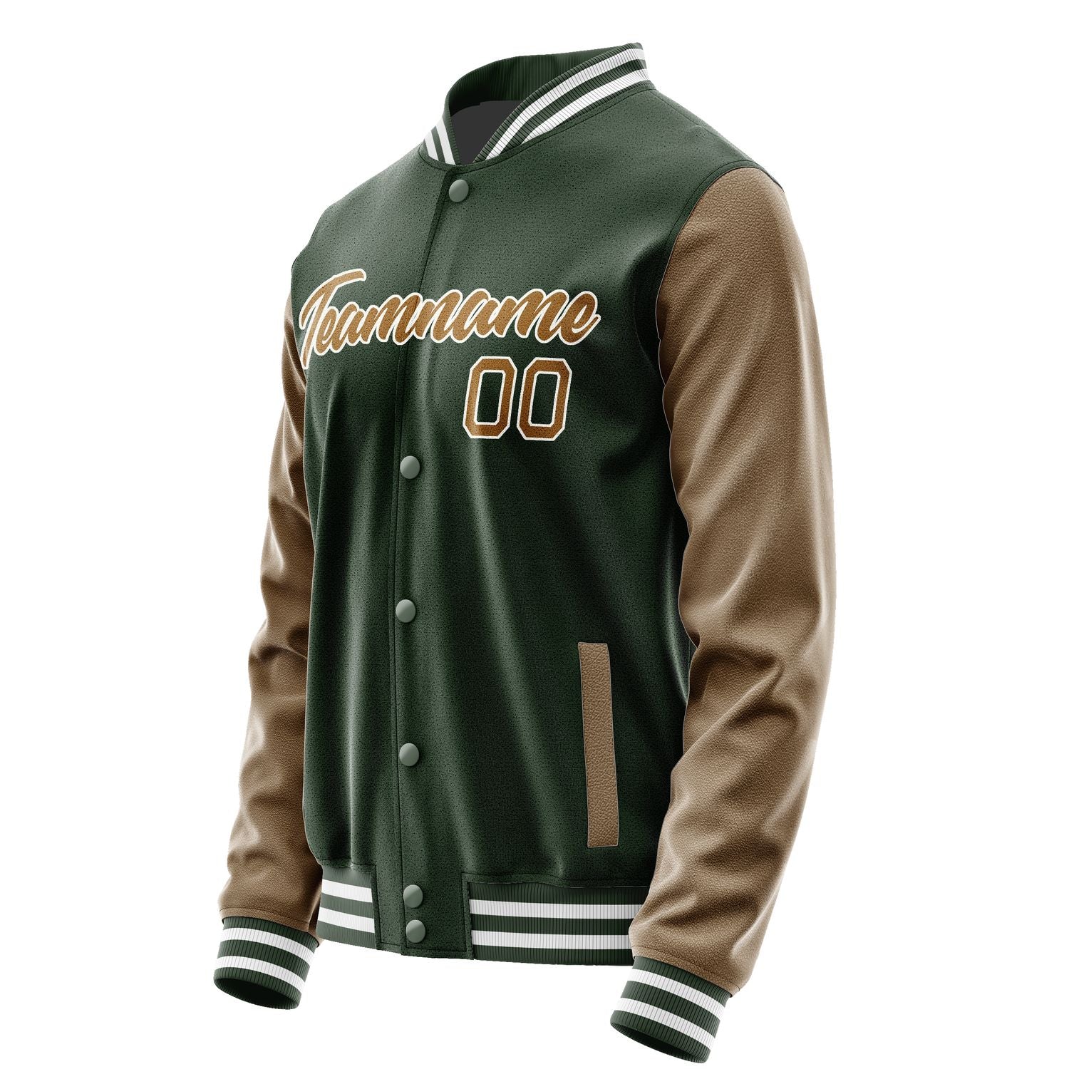 Custom Dark Green Khaki Jacket JA0606220618B21822