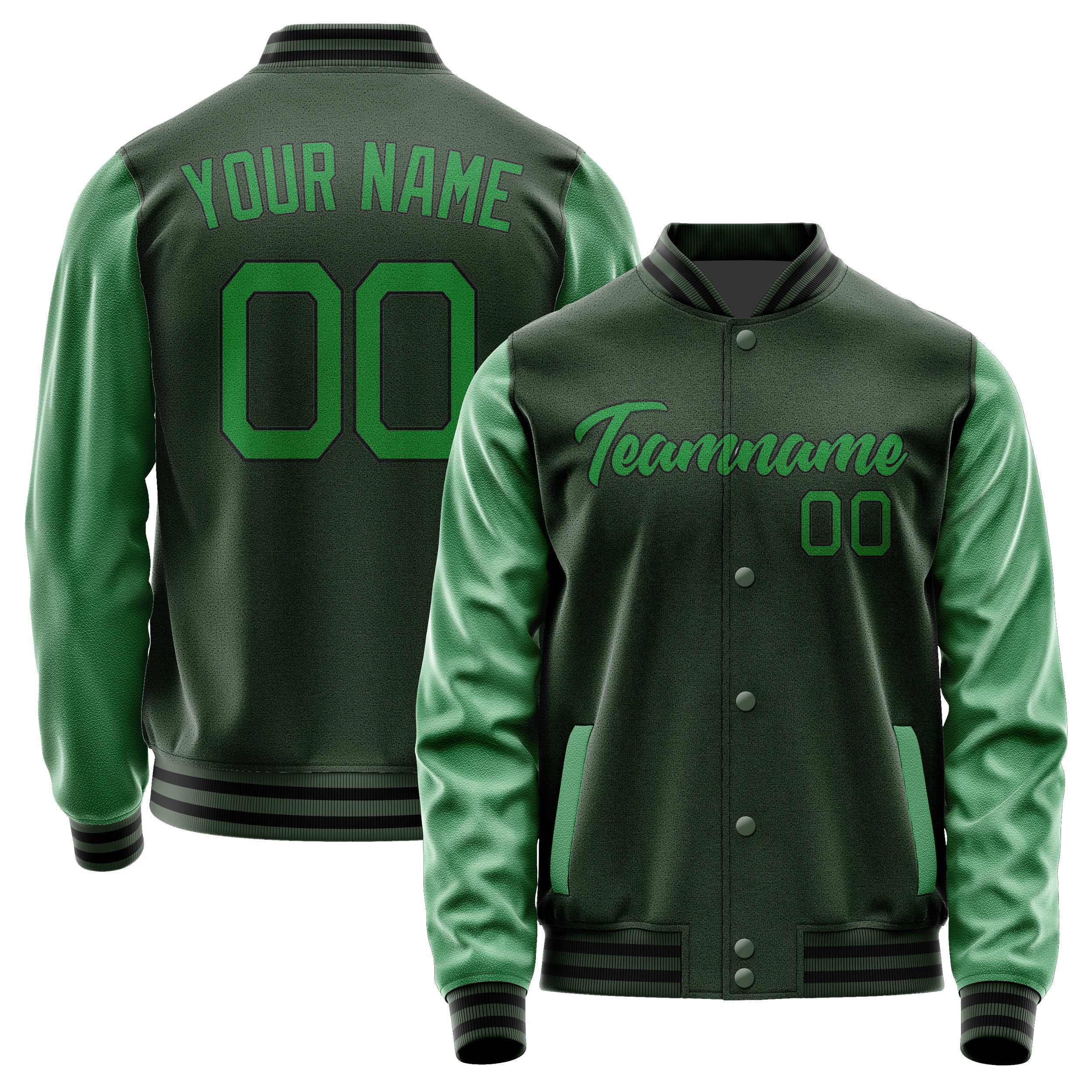 Custom Dark Green Emerald Green Jacket JA0606240617B21724