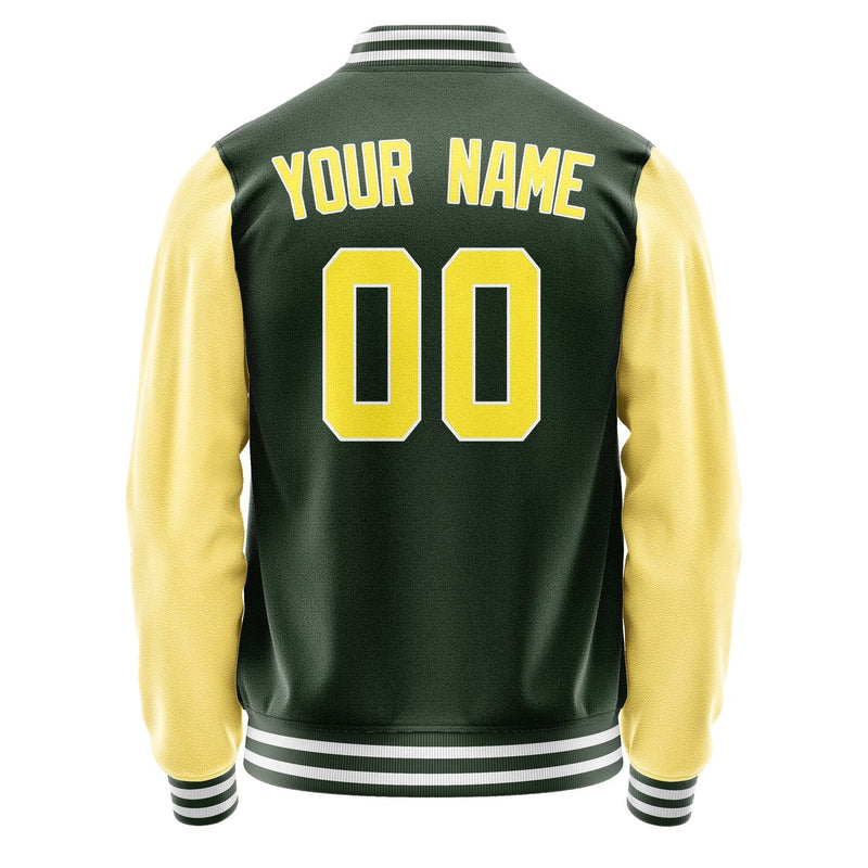 Custom Dark Green Light Yellow Jacket JA0606260618B31826