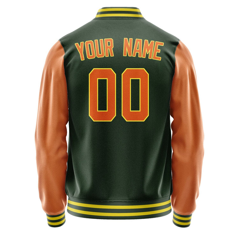 Custom Dark Green Orange Jacket JA0606280626B32628