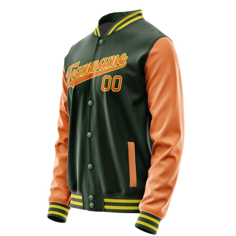 Custom Dark Green Orange Jacket JA0606280626B32628