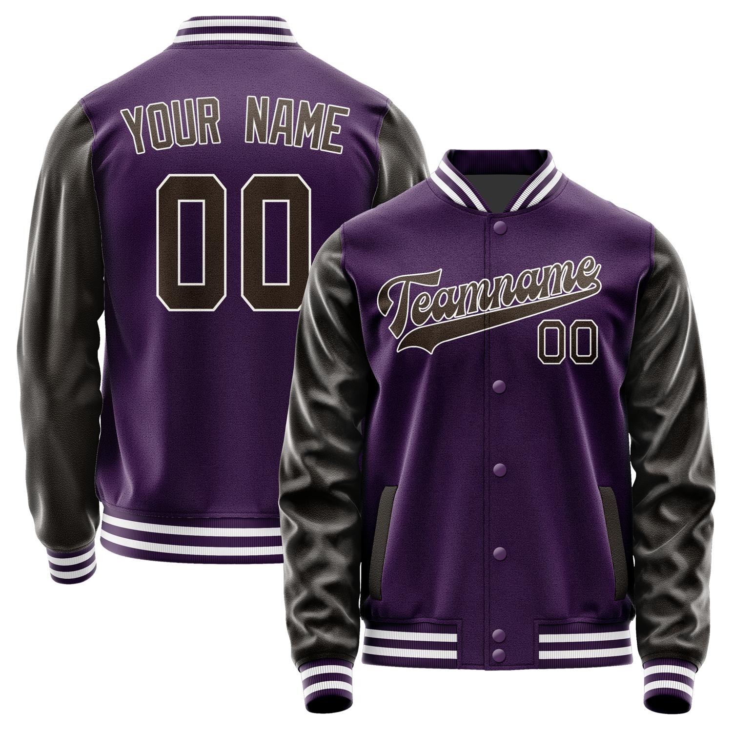 Custom Purple Brown Jacket JA0707010718B31801