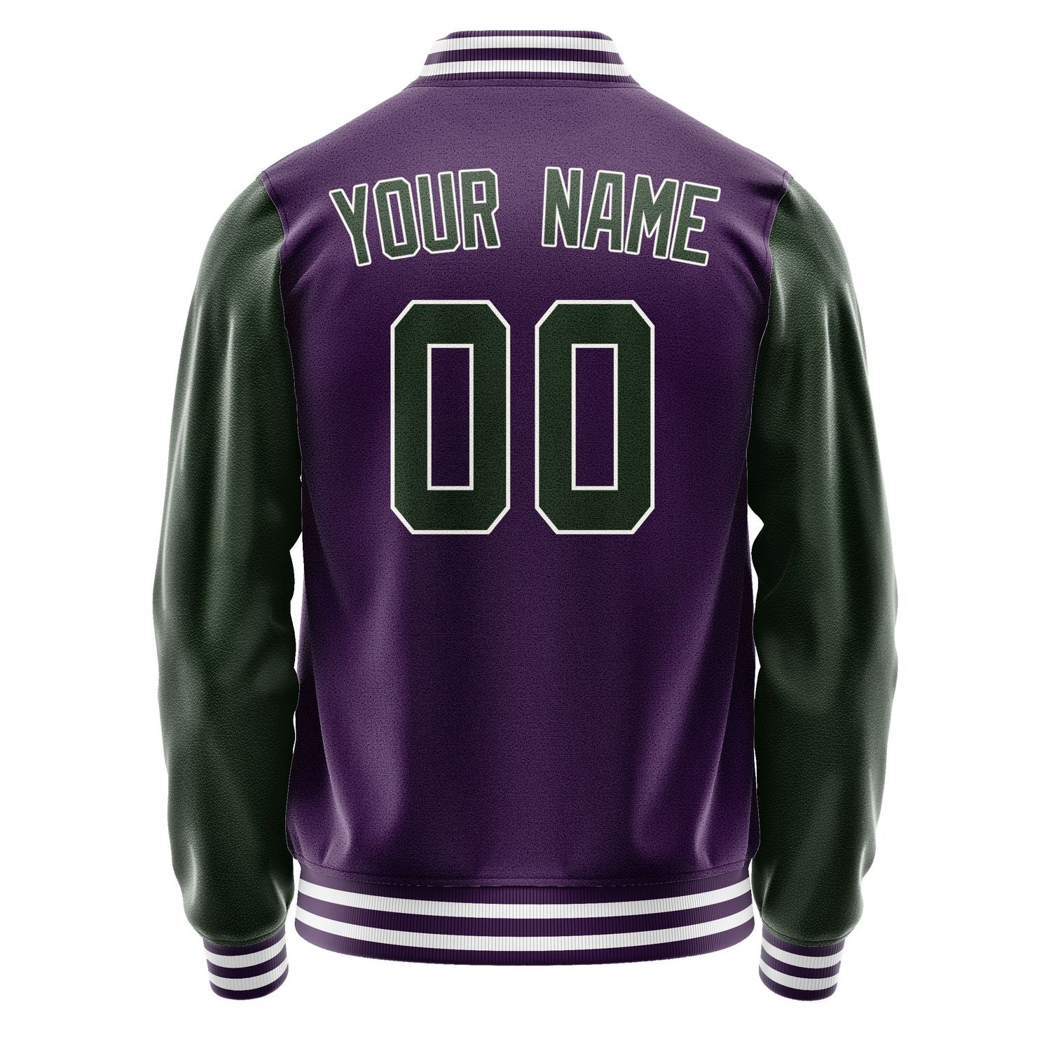 Custom Purple Dark Green Jacket JA0707060718B31806