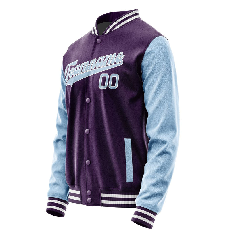 Custom Purple Light Blue Jacket JA0707080718B31808