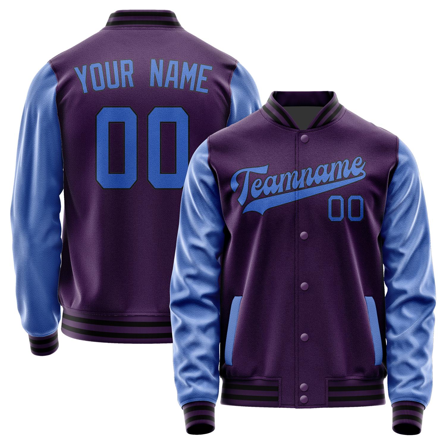 Custom Purple Sky Blue Jacket JA0707090717B31709